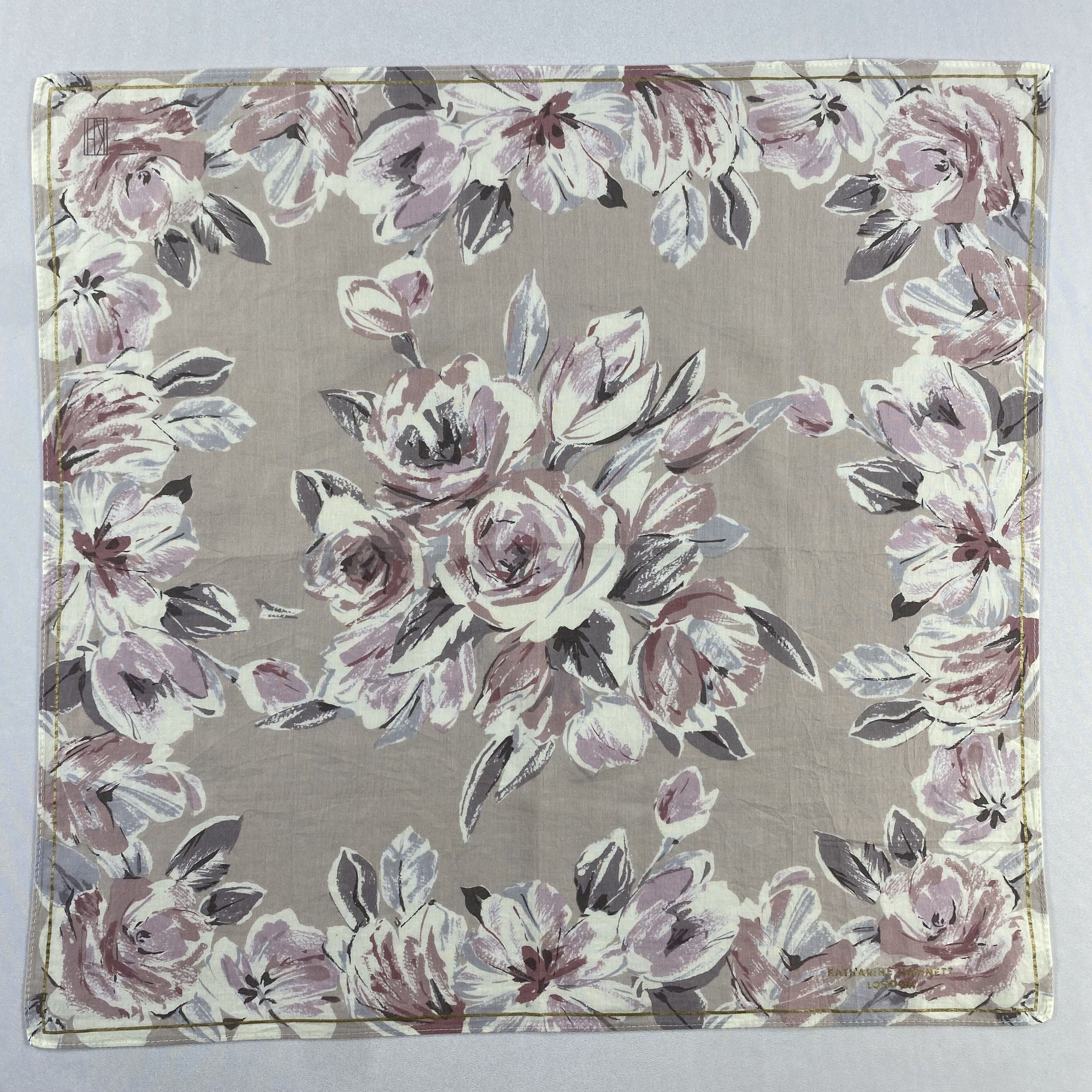 Katharine Hamnett London × Vintage Katharine Hamnett Bandana/ Handkerchief / Neckerchief-P877 Size ONE SIZE - 1 Thumbnail