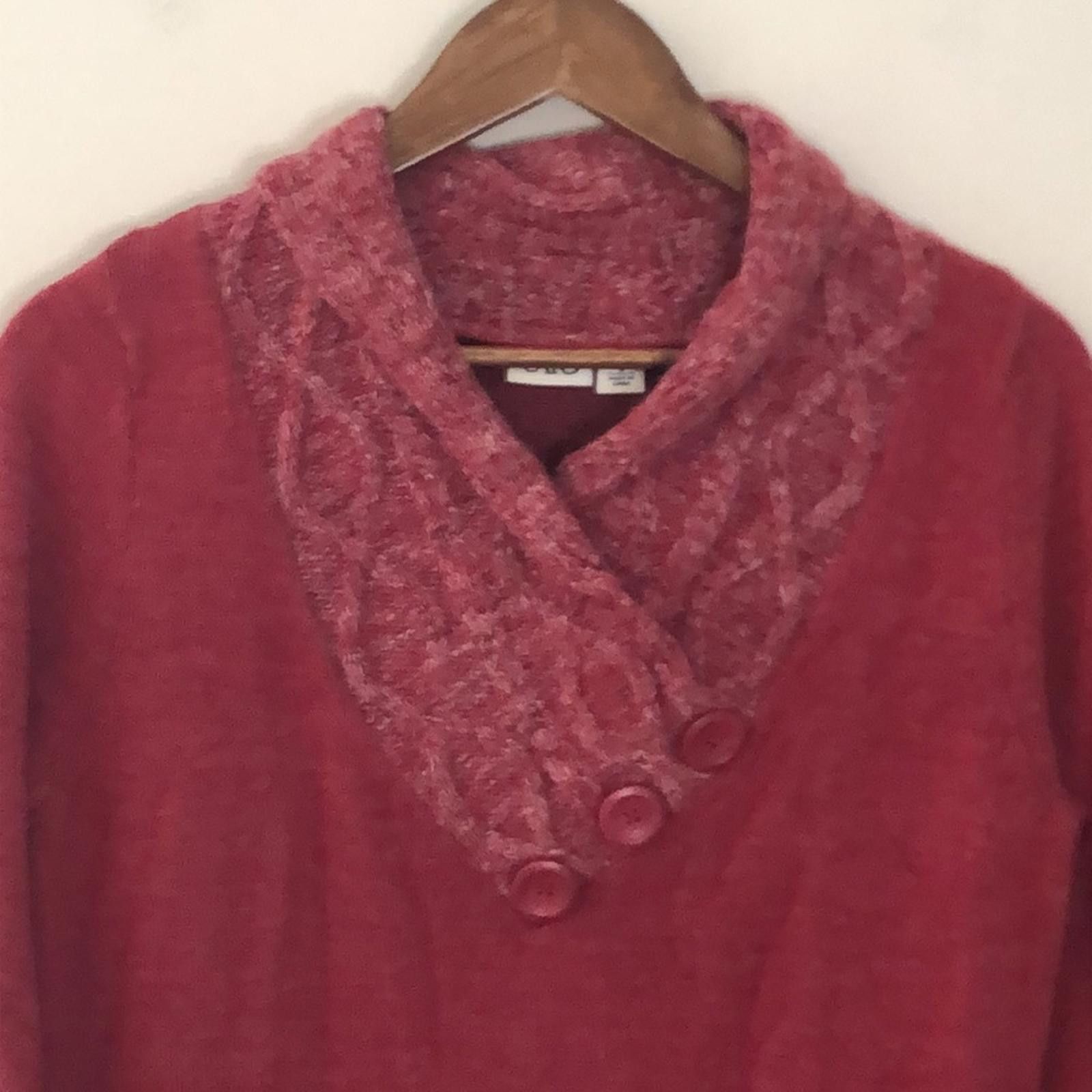 Cartoon Network Cato Rich Heather Red midi Sweater dress cable knit SZ S Size S / US 4 / IT 40 - 3 Thumbnail