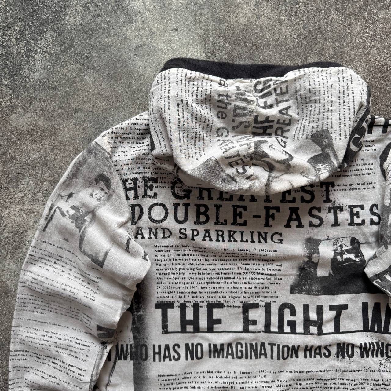 Dolce & Gabbana Dolce & Gabbana Vintage Mohamed Ali Gazette Print Zip Hoodie Size XS / US 0-2 / IT 36-38 - 8 Thumbnail