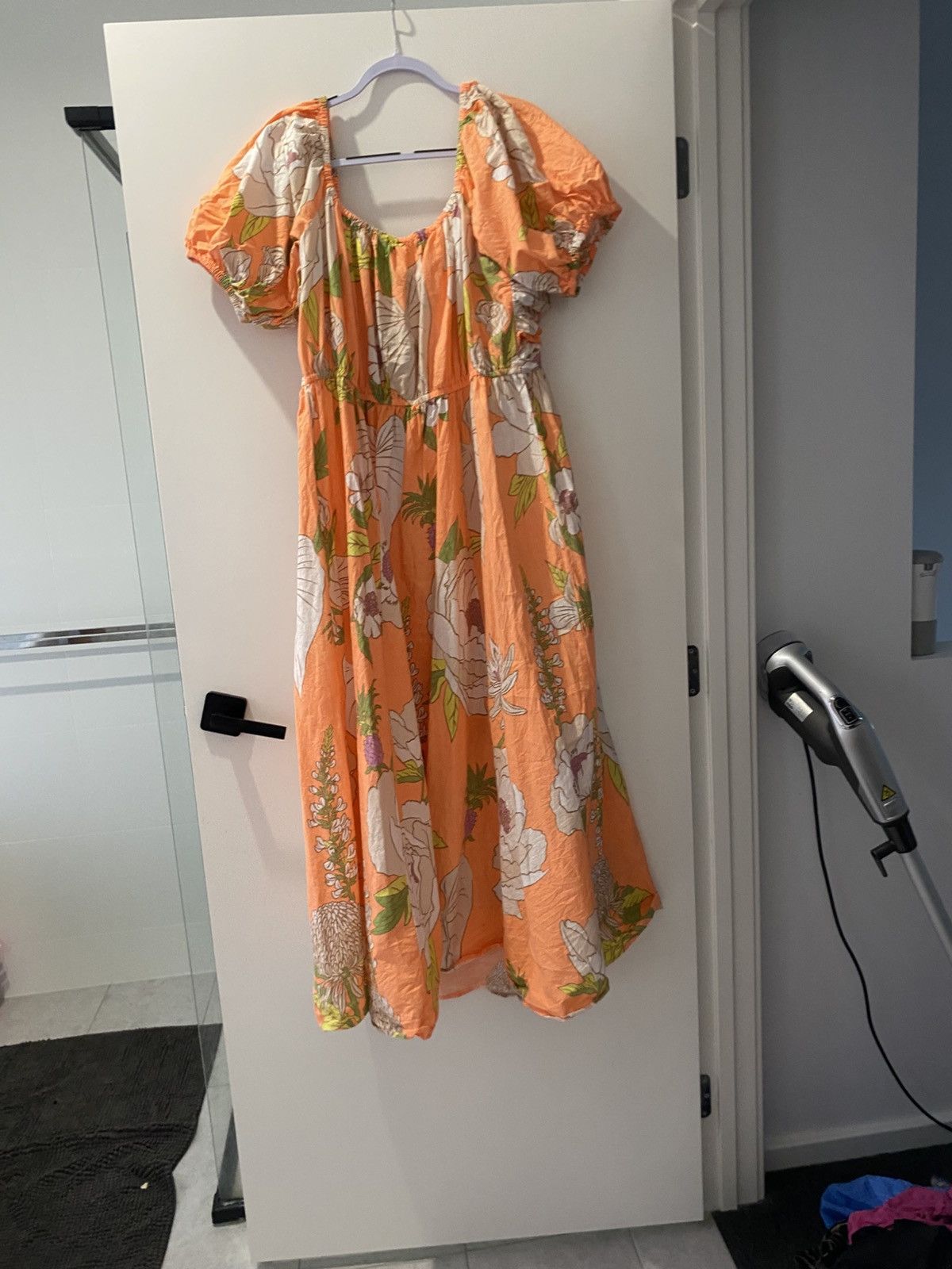 New Look formal orange floral maxi gown Size XXL / US 16-18 / IT 52-54 - 2 Thumbnail