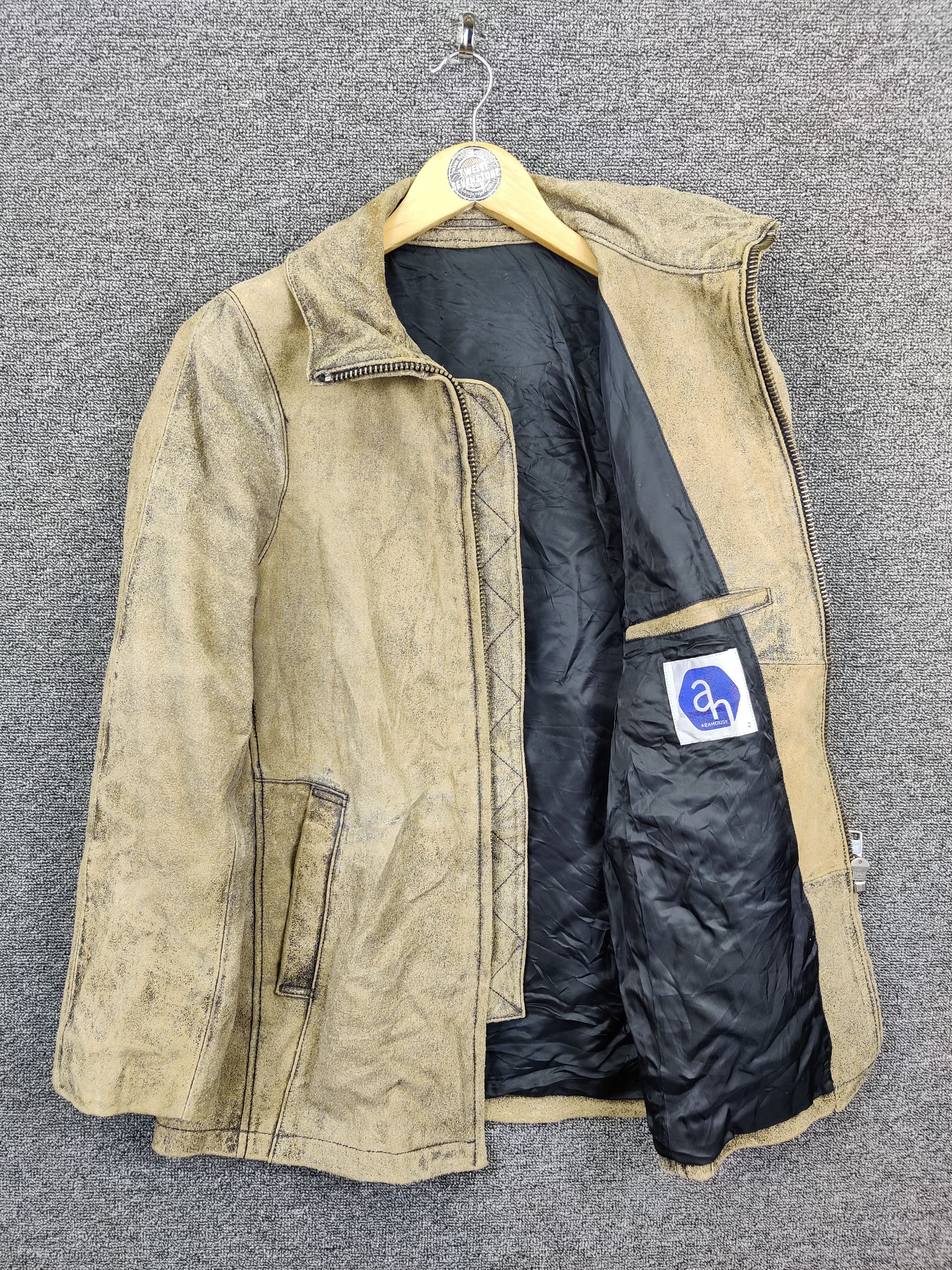 ABAHOUSE Vintage Abahouse Leather Cream Coat Jacket Size US M / EU 48-50 / 2 - 7 Thumbnail