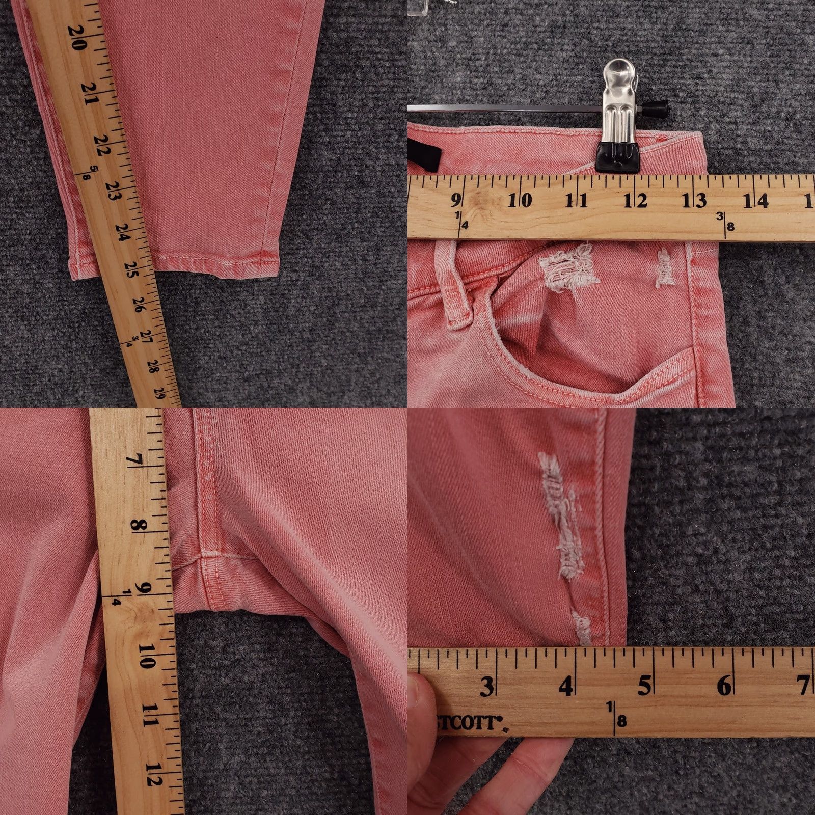 J Brand J Brand Jeans Capri Mid Rise Pink Denim Womens 27 Juniors Slim Size 27" / US 4 / IT 40 - 8 Thumbnail
