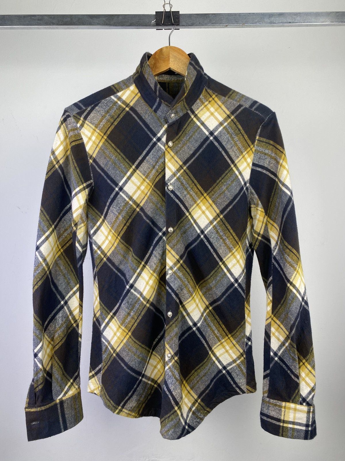 Bajra Bajra Japan Panelled Plaid Flannel Shirt Made in Japan Size US M / EU 48-50 / 2 - 1 Thumbnail