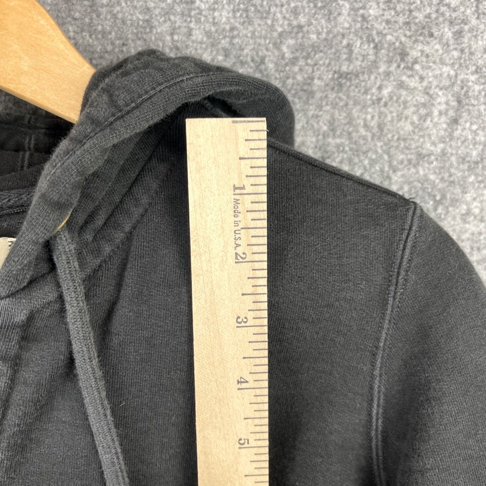 Vintage American Giant Hoodie Womens Medium Black Heavyweight Zip Up Made In USA Size M / US 6-8 / IT 42-44 - 7 Thumbnail
