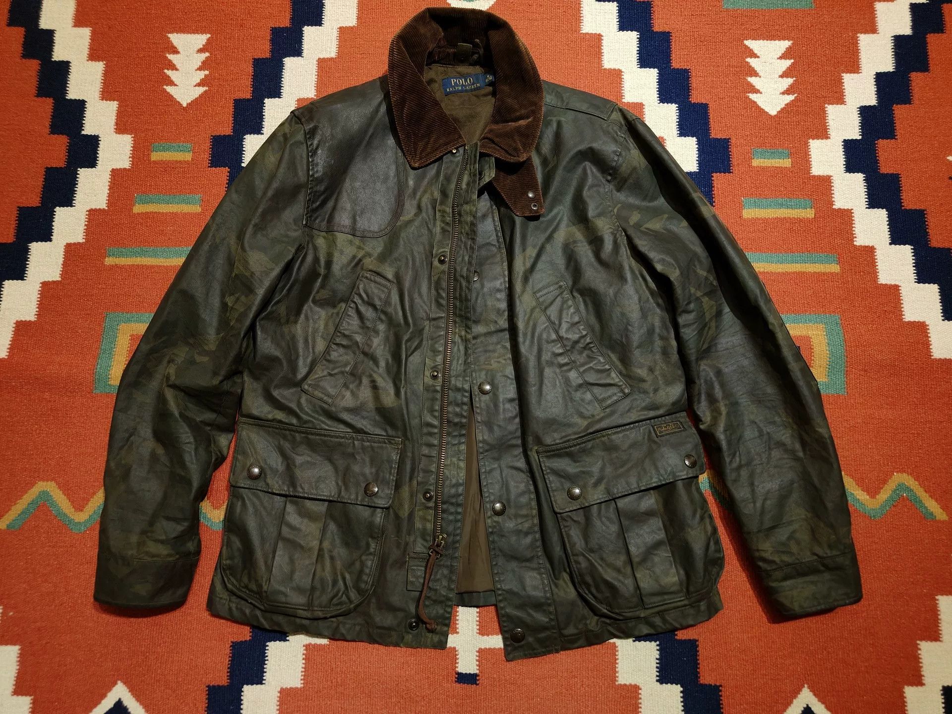 RRL Ralph Lauren Camouflage Waxed Jacket by Ralph Lauren Size US M / EU 48-50 / 2 - 1 Thumbnail