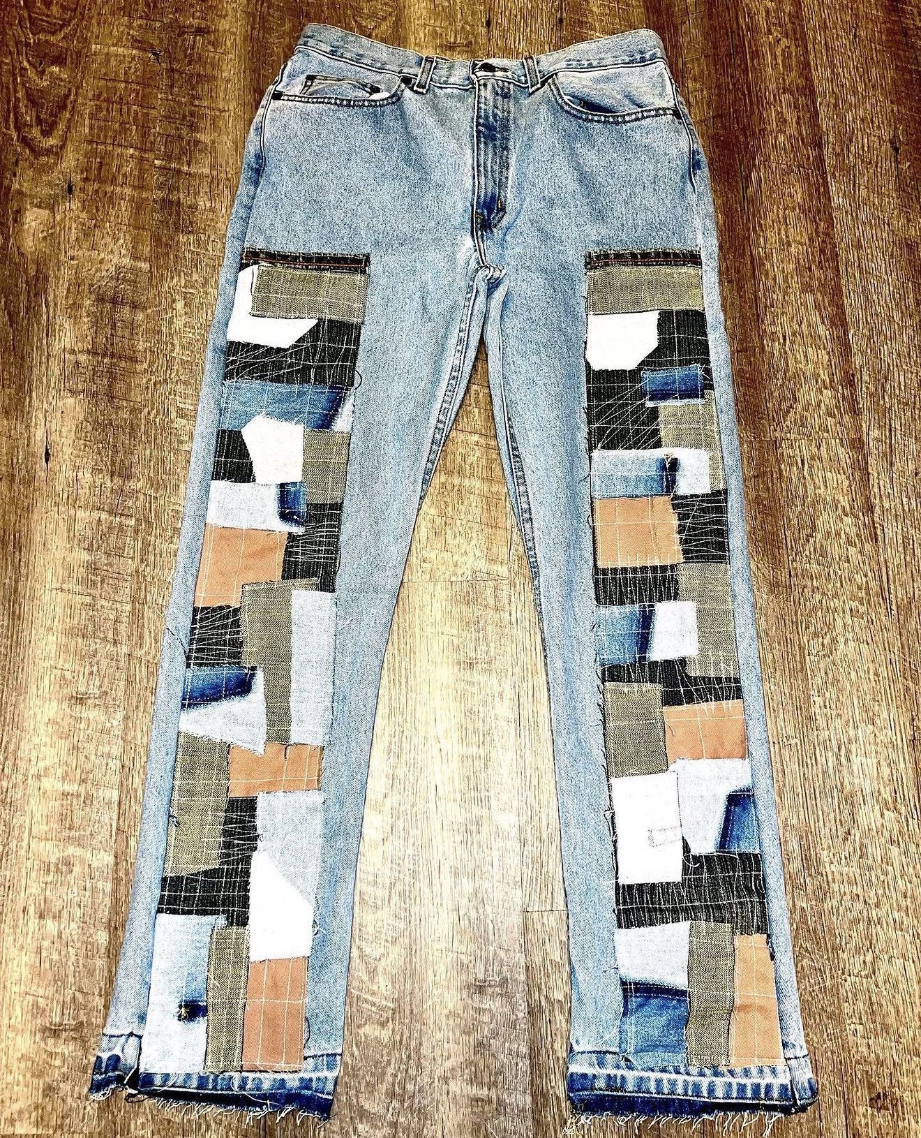 Levi's Vintage Clothing Mini Boro Patchwork Denim Size US 32 / EU 48 - 1 Preview