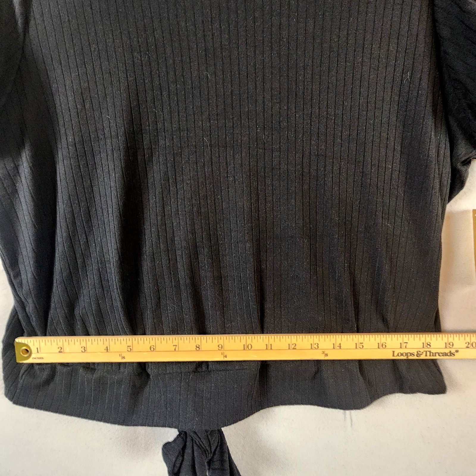 Other Riley & James Tie-Back Top Women 3X Black Short Sleeve Size 3XL / US 20-22 - 5 Thumbnail