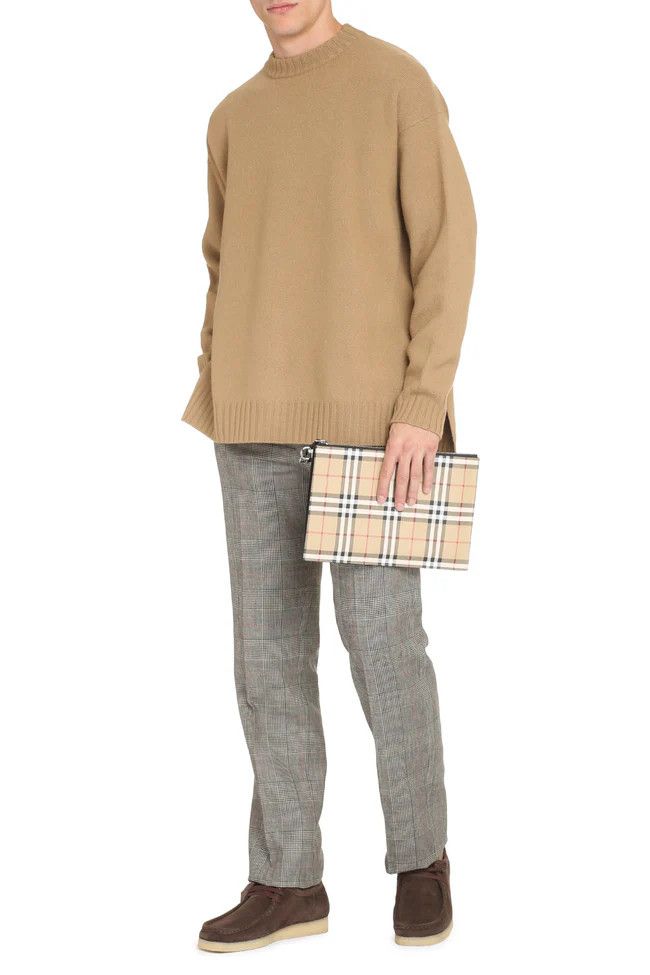 Jil Sander o1y1124 Cashmere Blend Crew-Neck Sweater in Camel Size US M / EU 48-50 / 2 - 3 Thumbnail