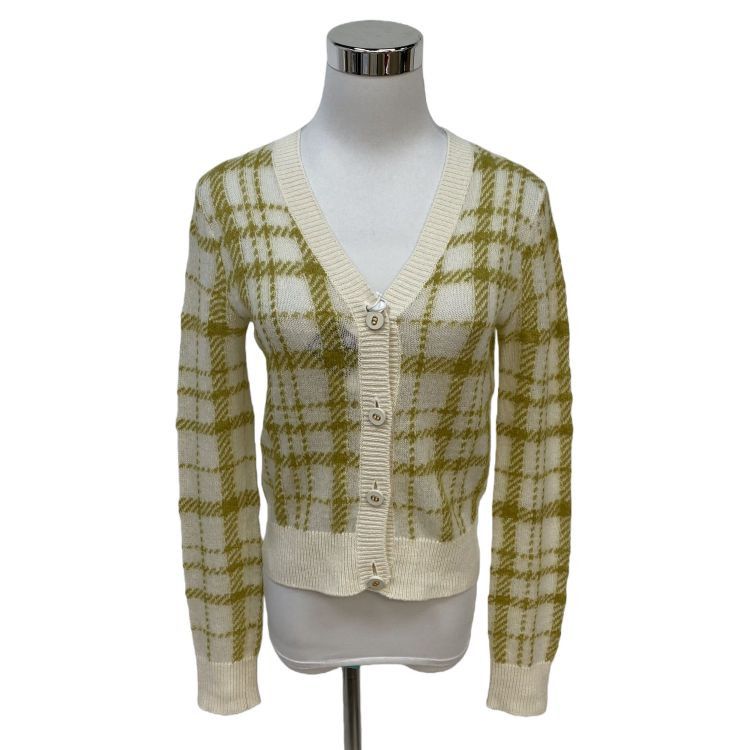 Dior Christian Dior Plaid Mohair Blend Cardigan Size 36 Size XS / US 0-2 / IT 36-38 - 1 Thumbnail
