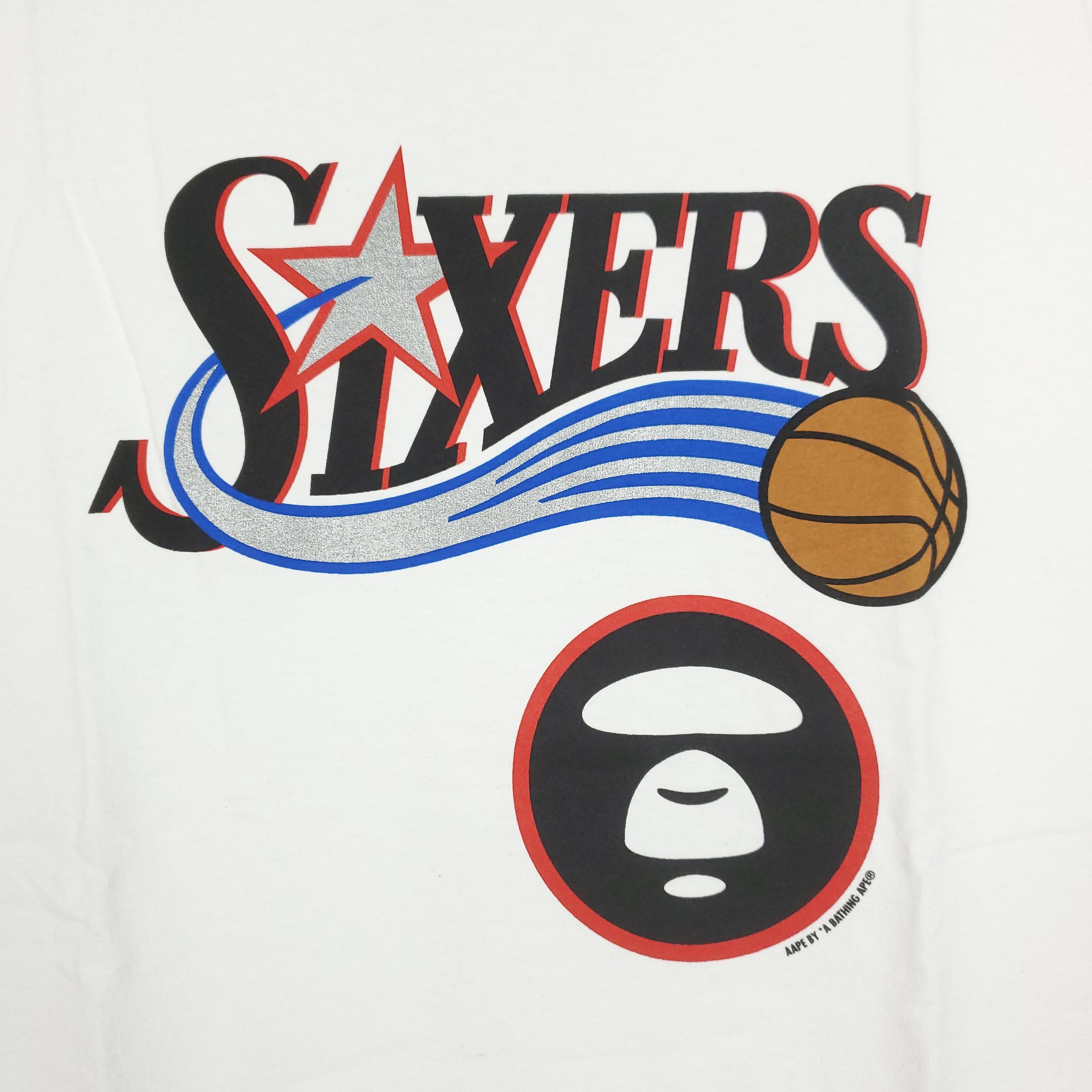 Aape Aape x Mitchell & Ness Philadelphia 76ers Tee Size US XL / EU 56 / 4 - 3 Thumbnail