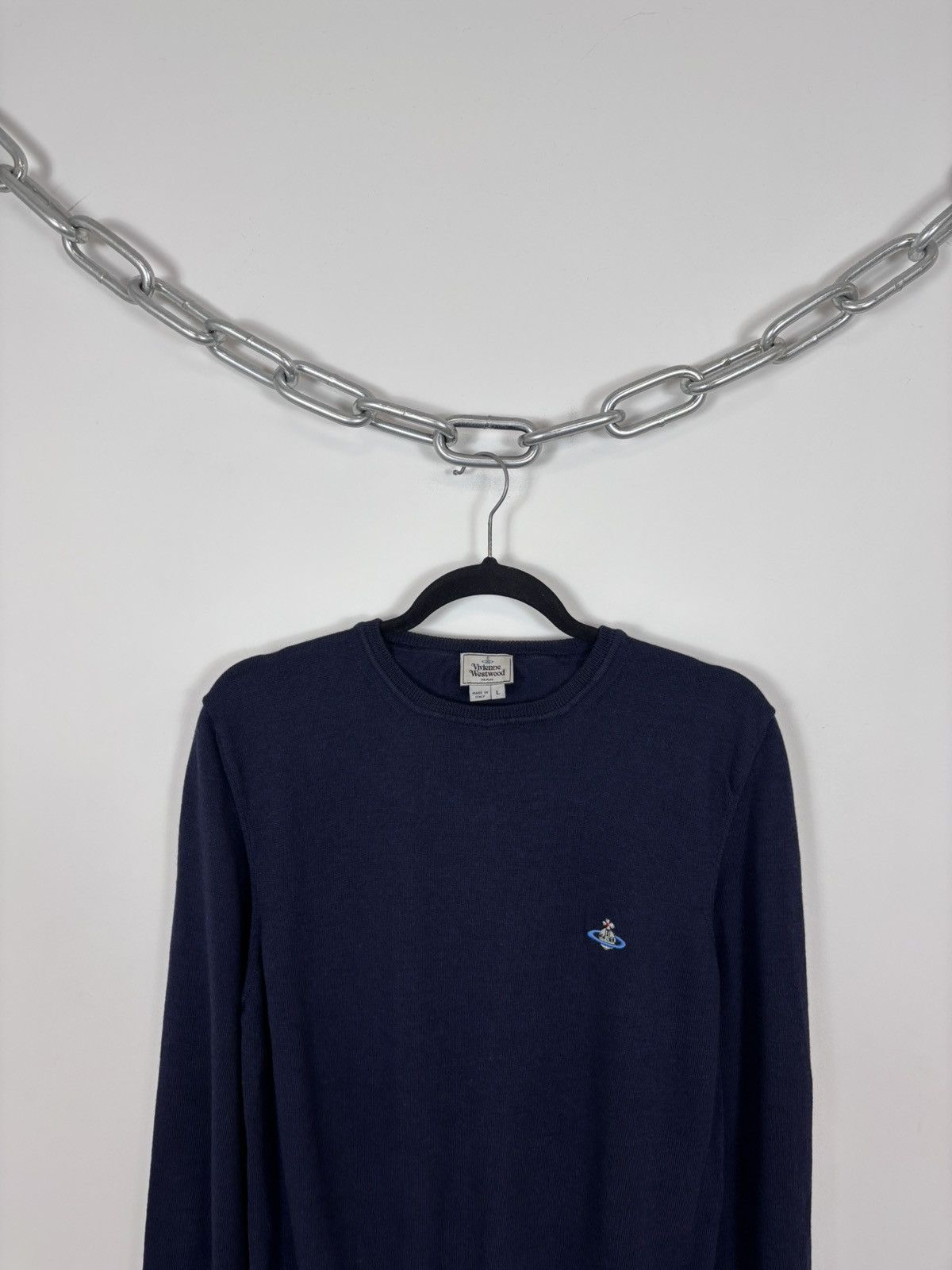 Vivienne Westwood Vivienne Westwood Men’s Navy Blue Wool Sweater Jumper Size US L / EU 52-54 / 3 - 2 Thumbnail