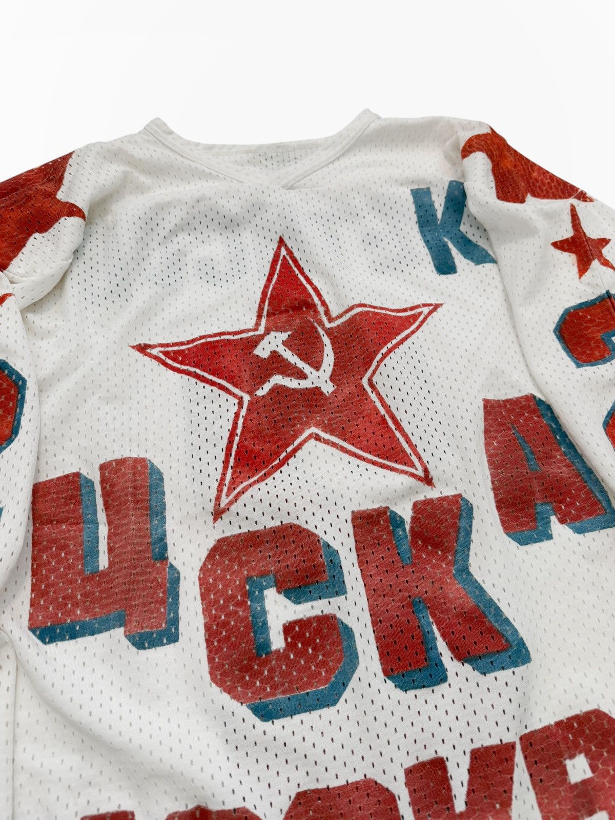 Vintage Vintage Soviet Slava Fetisov Hammer Sickle Hockey Jersey Size US L / EU 52-54 / 3 - 4 Thumbnail