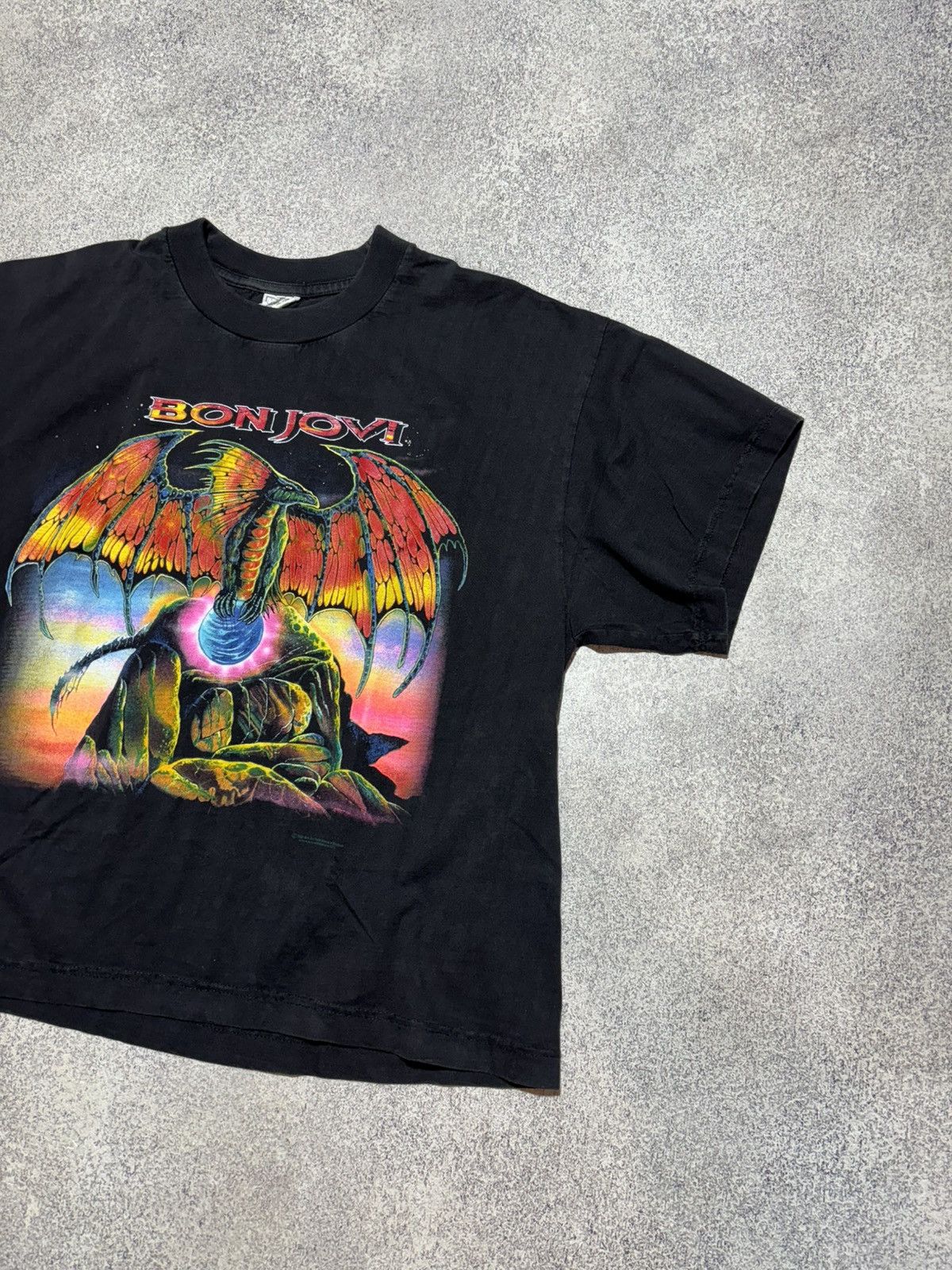 Band Tees × Bon Jovi × Vintage Vintage 1995 Bon Jovi Anytime Anywhere World Tour T-Shirt Size US M / EU 48-50 / 2 - 2 Thumbnail