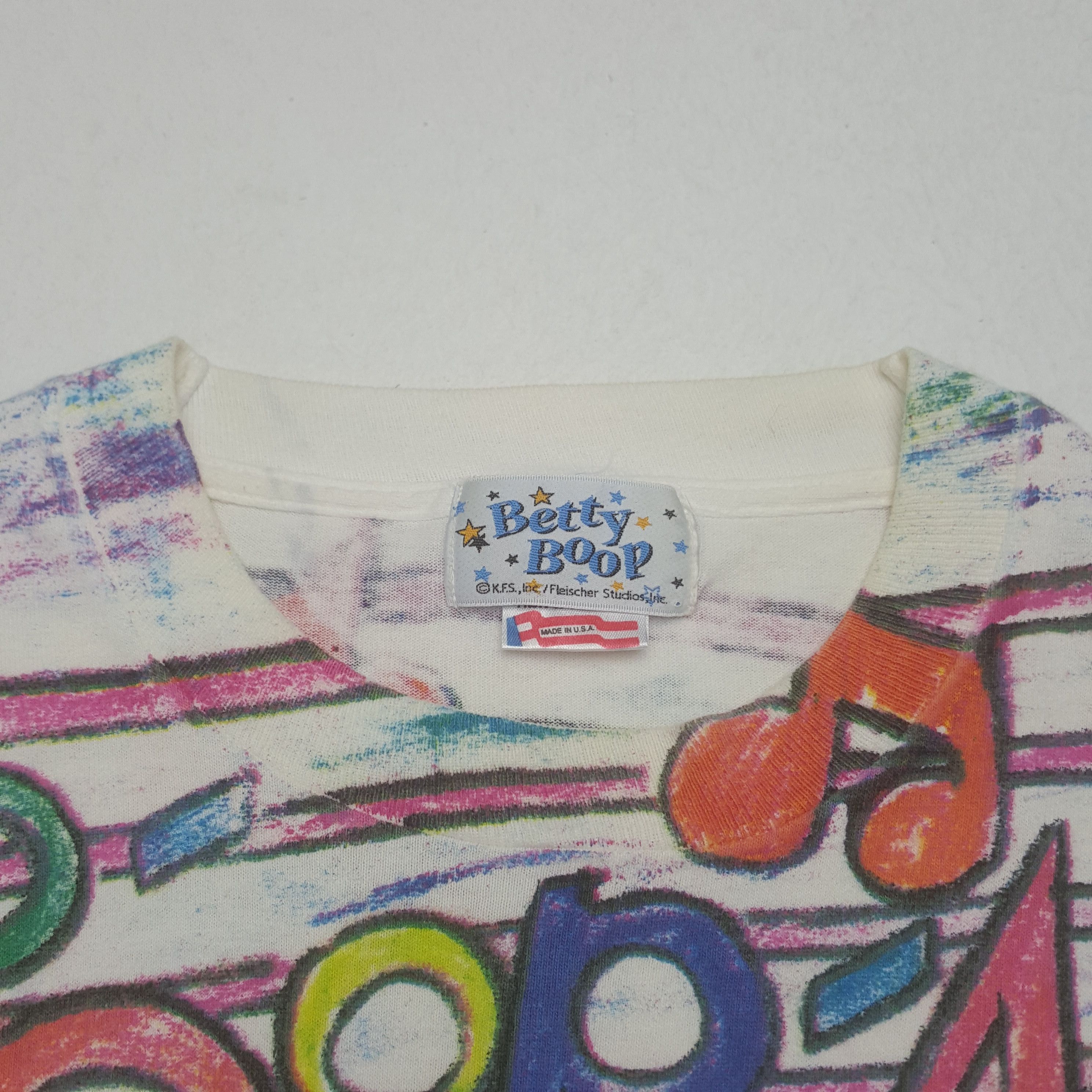 Anime × Cartoon Network × Vintage Vintage 90's Betty Boop American Cartoon Full Print Tshirt Size US M / EU 48-50 / 2 - 5 Thumbnail