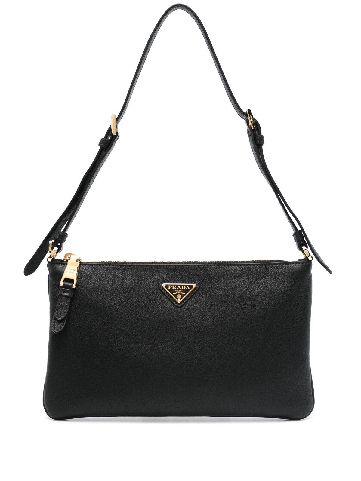 Prada PRADA $1750 Black Leather Shoulder Bag New And Authentic Size ONE SIZE - 1 Thumbnail