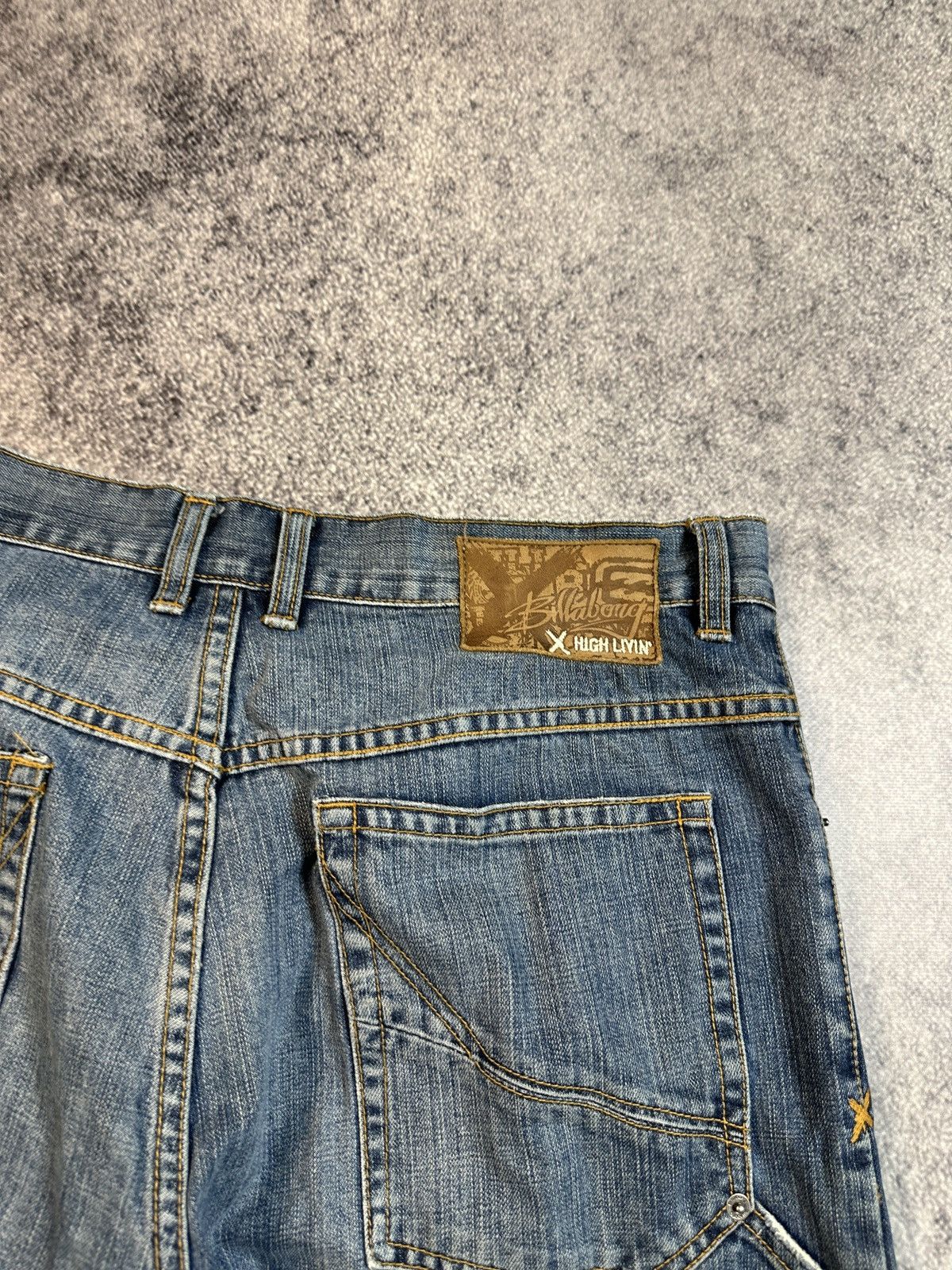 Billabong × Vintage Y2K Vintage Billabong Denim Shorts Rap Baggy Streetwear L Size US 34 / EU 50 - 3 Thumbnail