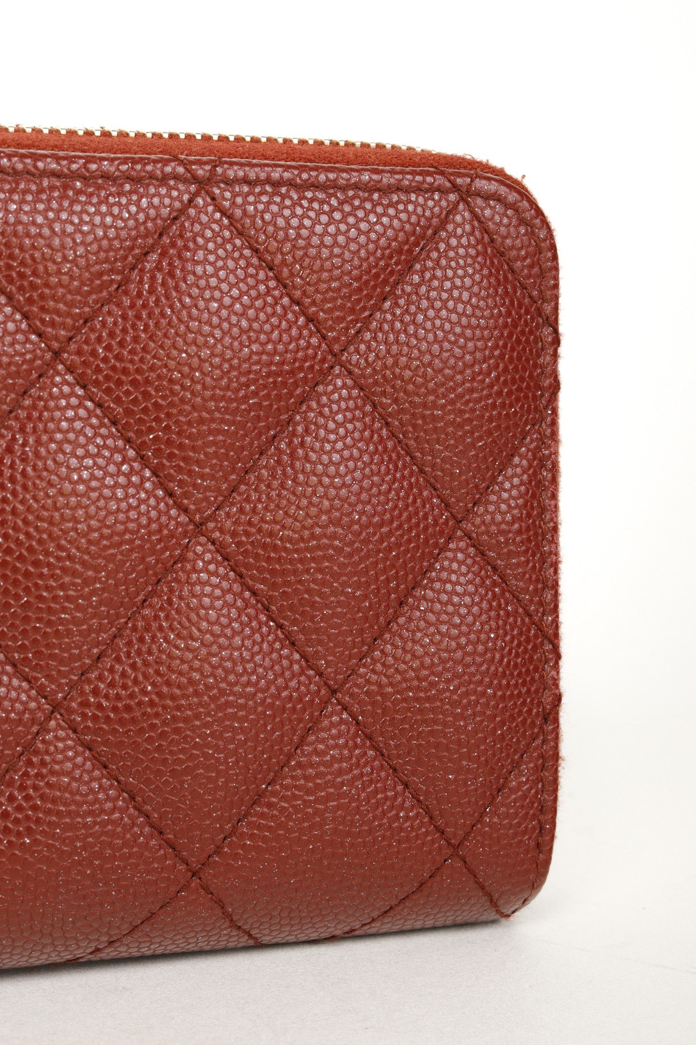 Chanel Chanel Oxblood Glitter Caviar Zipper Wallet Size ONE SIZE - 5 Thumbnail