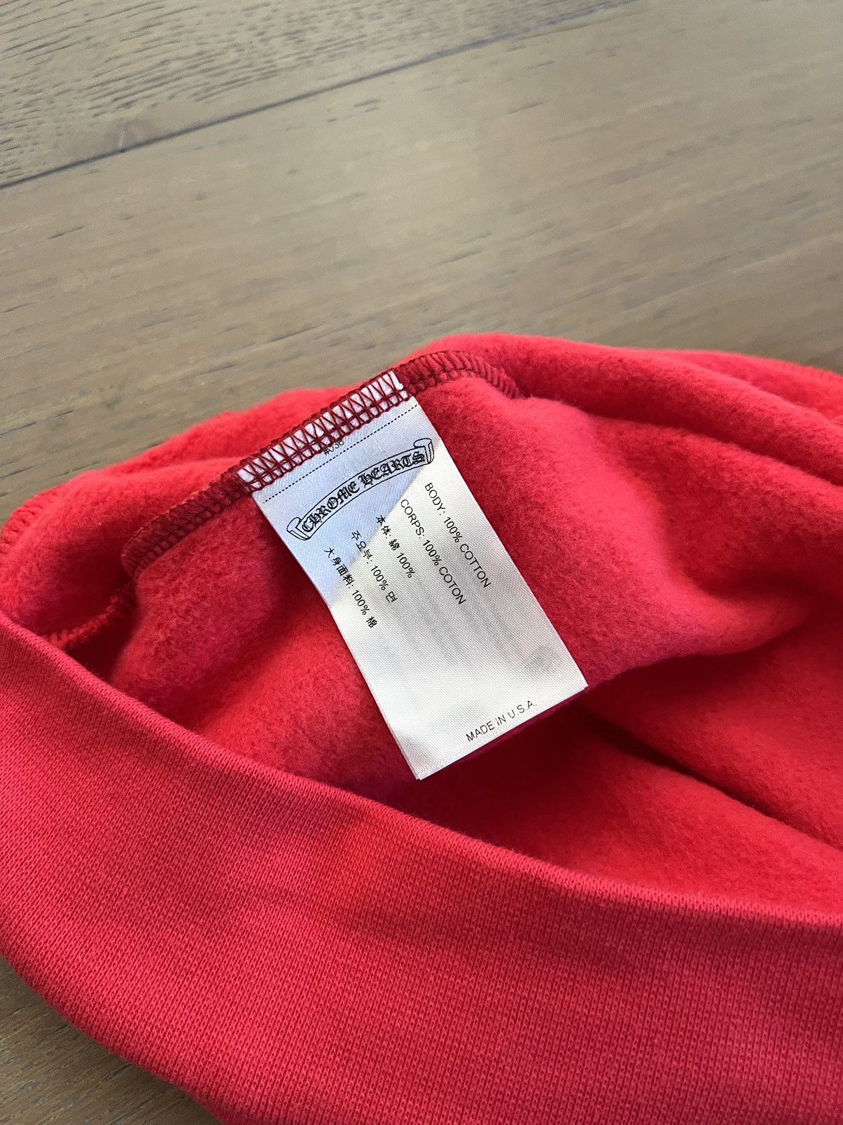 Chrome Hearts Chrome Hearts Red Scroll Logo Hoodie Size US L / EU 52-54 / 3 - 12 Thumbnail