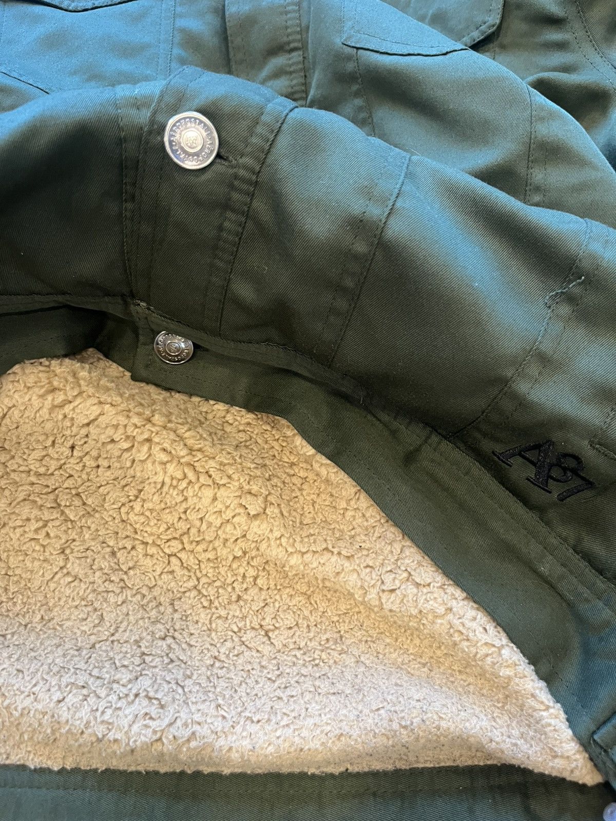 Aeropostale Aeropostale Sherpa Collar Jacket Men’s Button Up Workwear Size US M / EU 48-50 / 2 - 7 Thumbnail