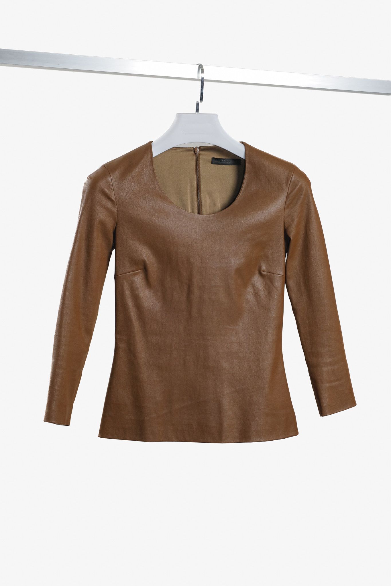 The Row The Row Brown Leather Top Size S / US 4 / IT 40 - 1 Thumbnail