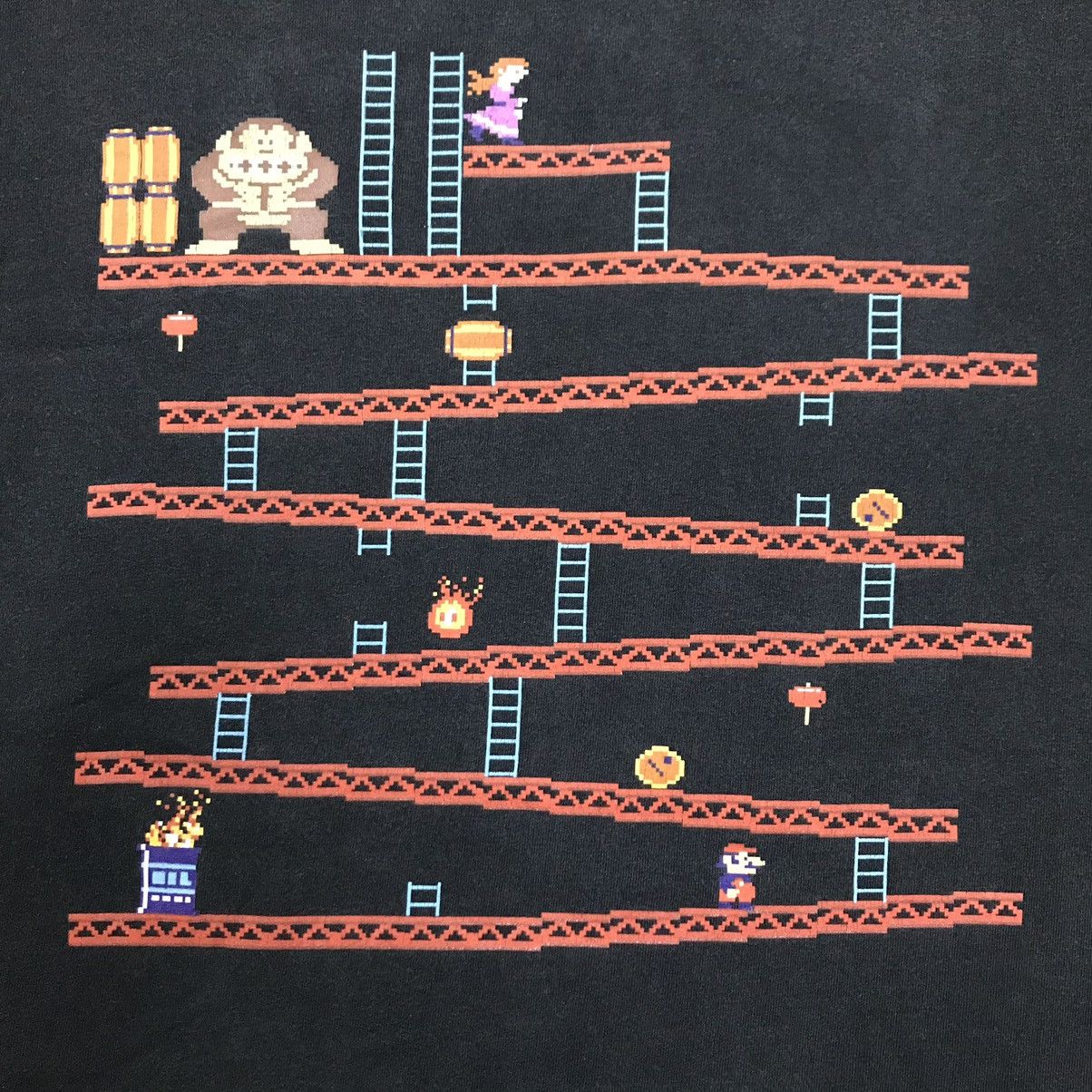 The Game VINTAGE DONKEY KONG PROMO NINTENDO GAMING TSHIRT Size US XL / EU 56 / 4 - 8 Thumbnail