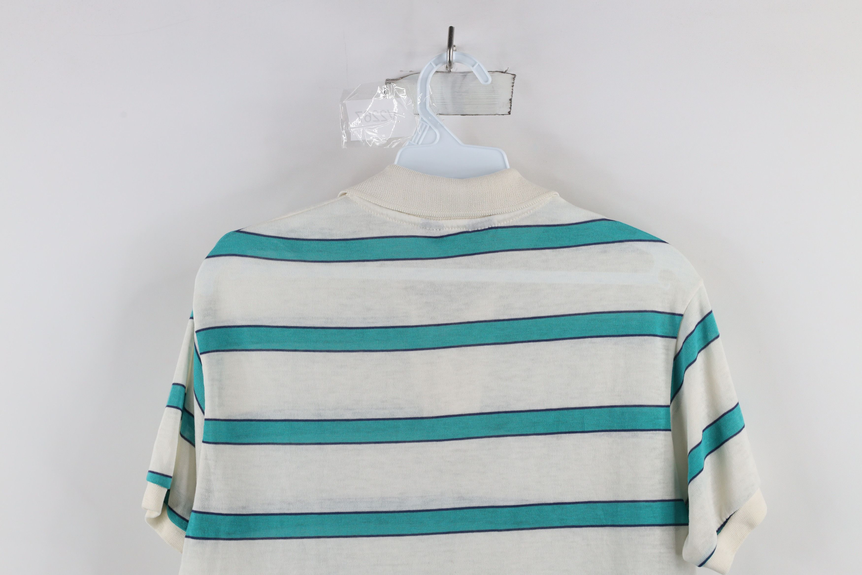 Vintage Vintage 70s Streetwear Sheer Thin Striped Polo Shirt USA Size US M / EU 48-50 / 2 - 10 Thumbnail