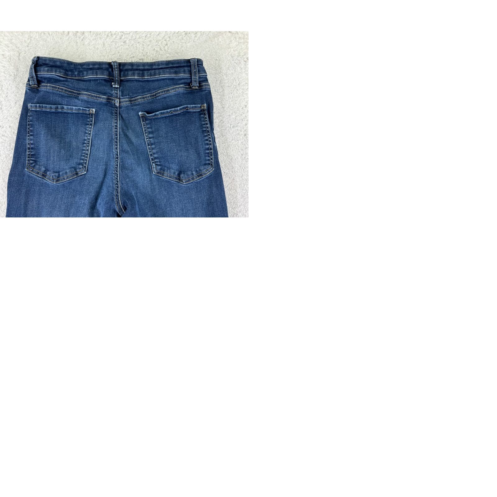 Vintage SO Jeans Pants Women 11 Blue Denim Flared Mid Rise Med Wash 26x30 Cotton Blend Regular 5-Pocket Design Zip Size 32" / US 10 / IT 46 - 10 Thumbnail