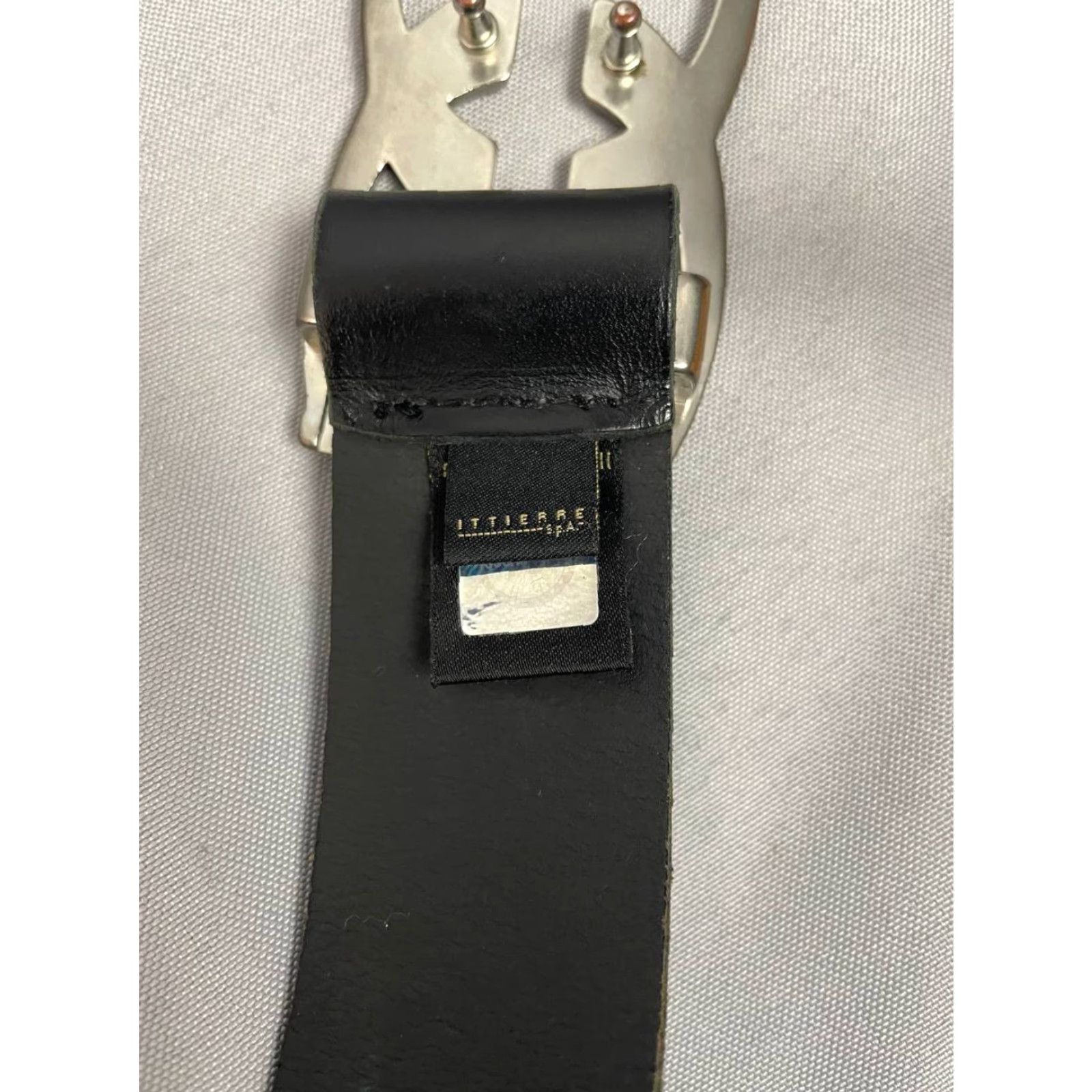 Roberto Cavalli Roberto Cavalli Belt Womens Logo Belt Black Leather Classic Adjustable - One Size, Regular, Buckle, Dress Belt, Italy - Brand Womens Size ONE SIZE - 3 Thumbnail