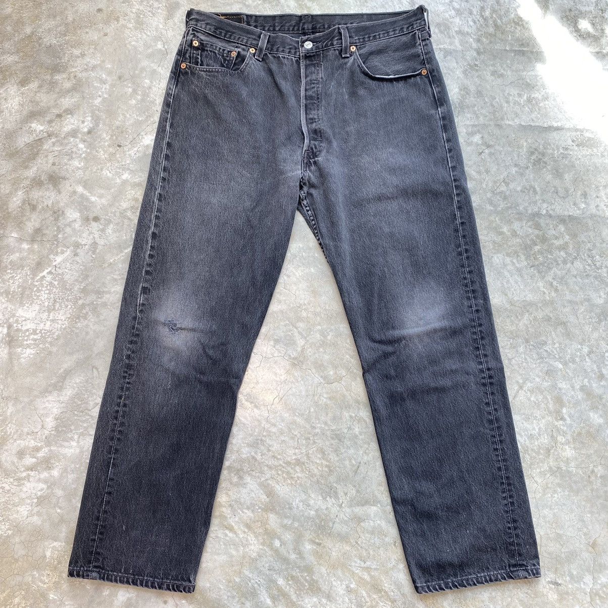Levi's × Vintage Vintage 90s Levis 501 Black Faded Jean