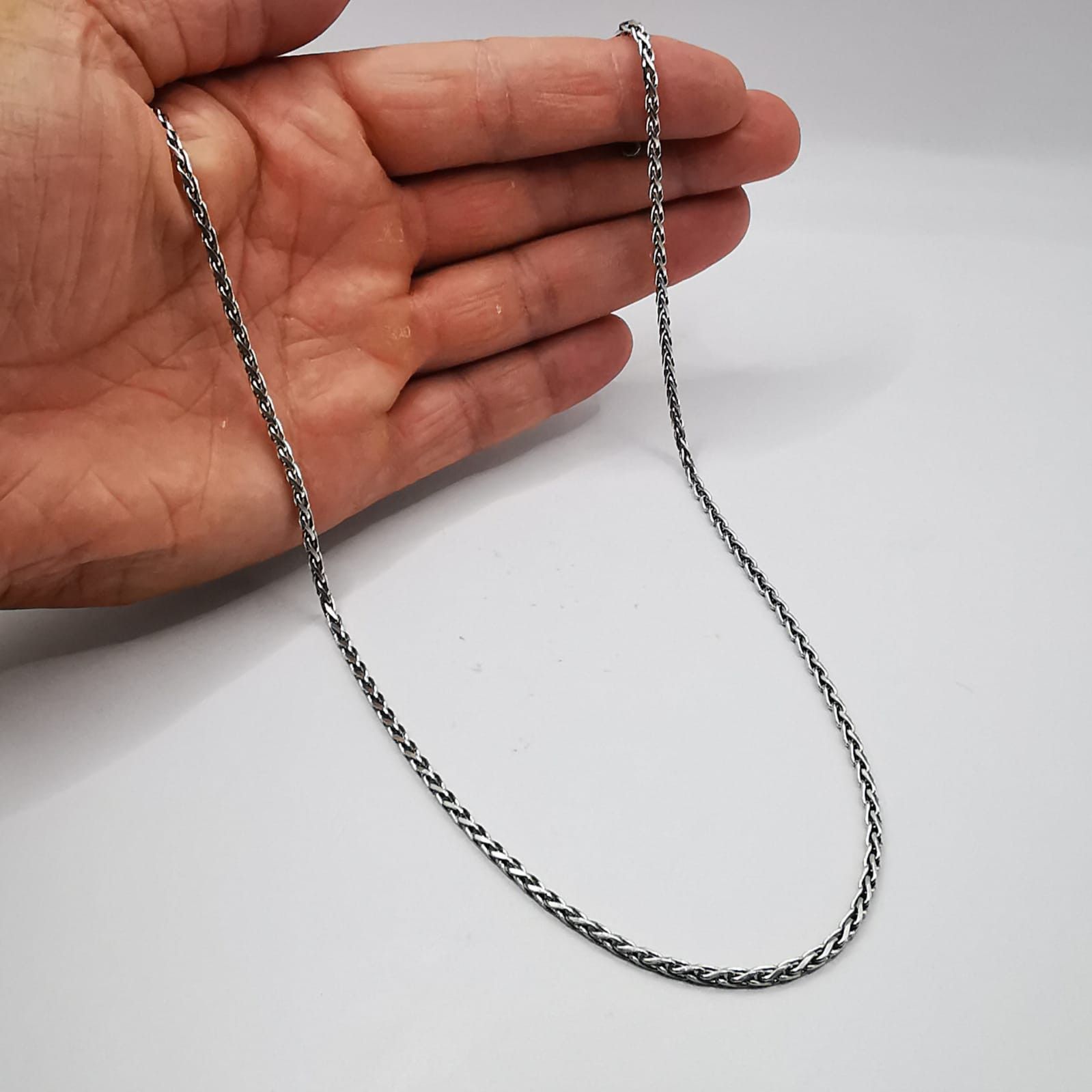 Sterling Silver Vintage Jewelry Chain, 925 Sterling Silver, Signed 14,15g Size ONE SIZE - 3 Thumbnail