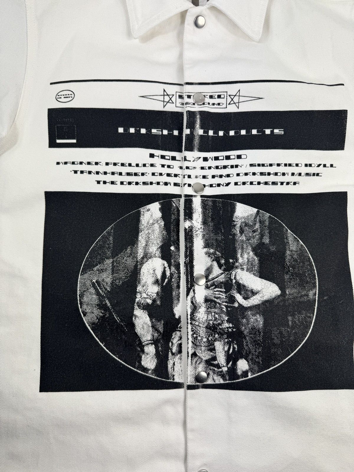 Rick Owens HOLLYWOOD SNAPFRONT OPERA PRINTED JACKET Size US L / EU 52-54 / 3 - 3 Thumbnail
