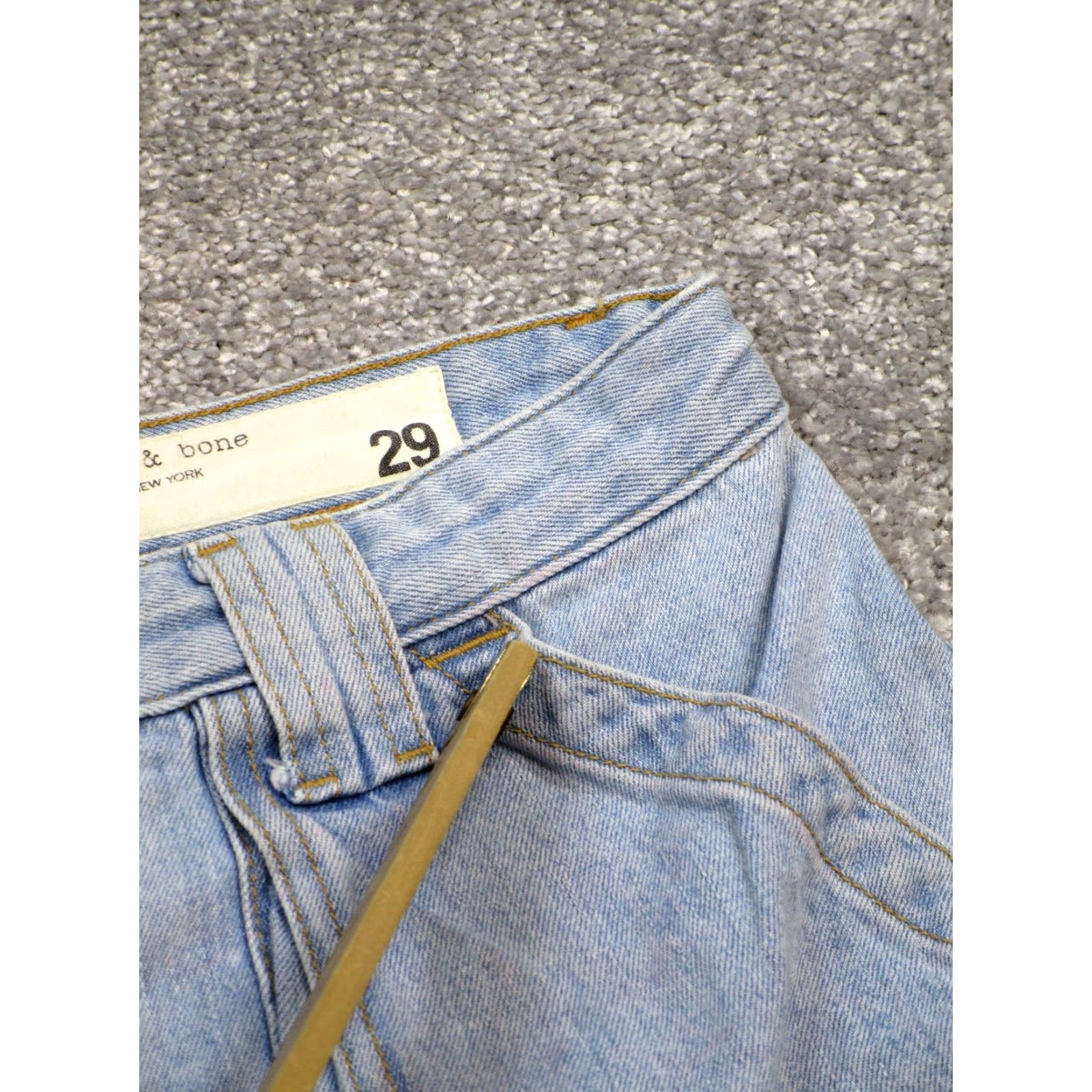 Rag & Bone Rag & Bone Shorts Womens 29 Light Wash Denim High Rise Cut Offs 3.5""} Size 29" - 4 Thumbnail