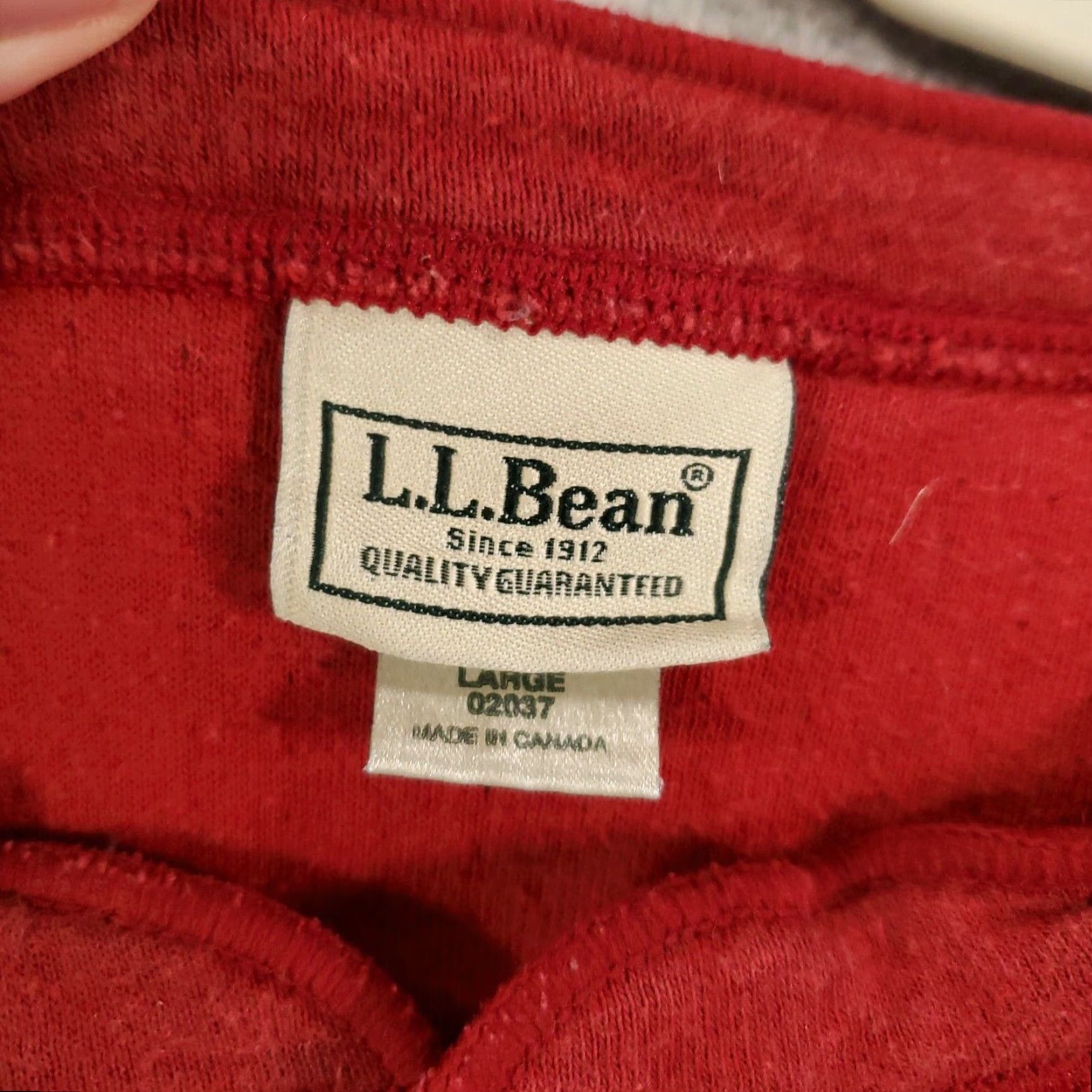 Vintage LL Bean Sweater Mens Large Orange Red Henley Pullover Wool Blend Size US L / EU 52-54 / 3 - 6 Thumbnail