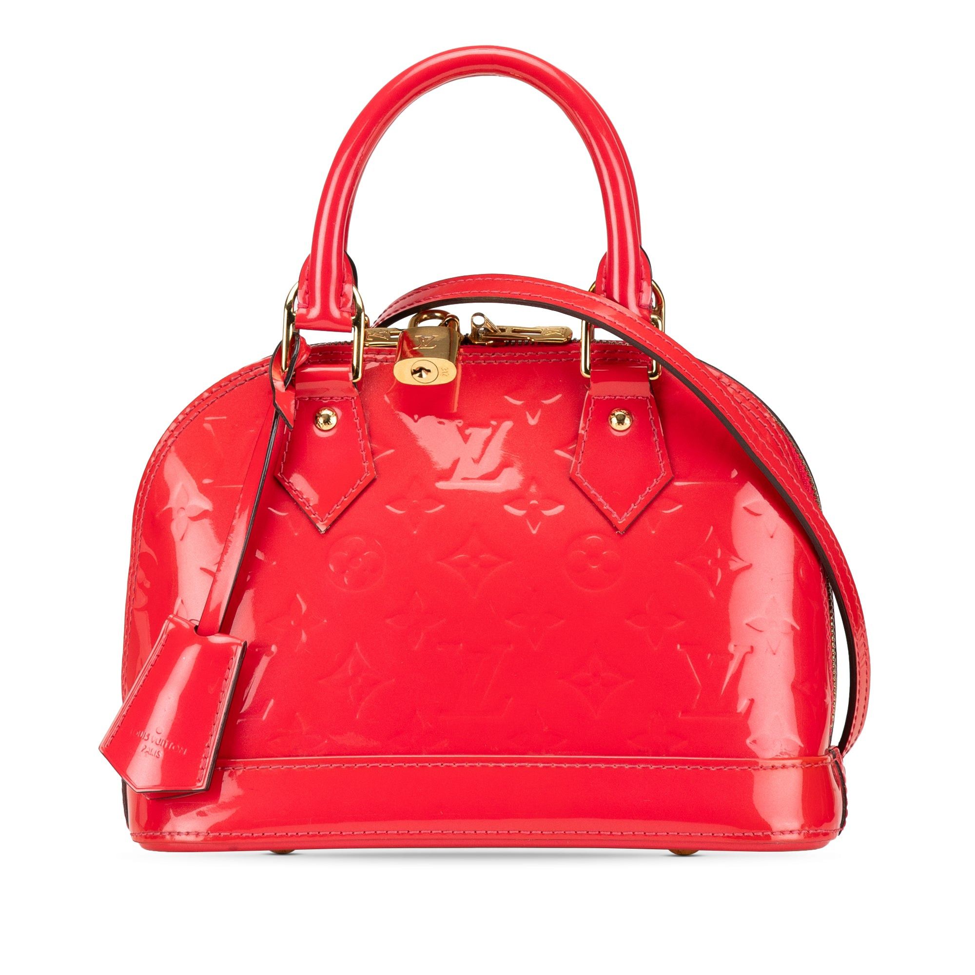 Louis Vuitton Louis Vuitton Monogram Vernis Alma BB Red Size ONE SIZE - 1 Thumbnail