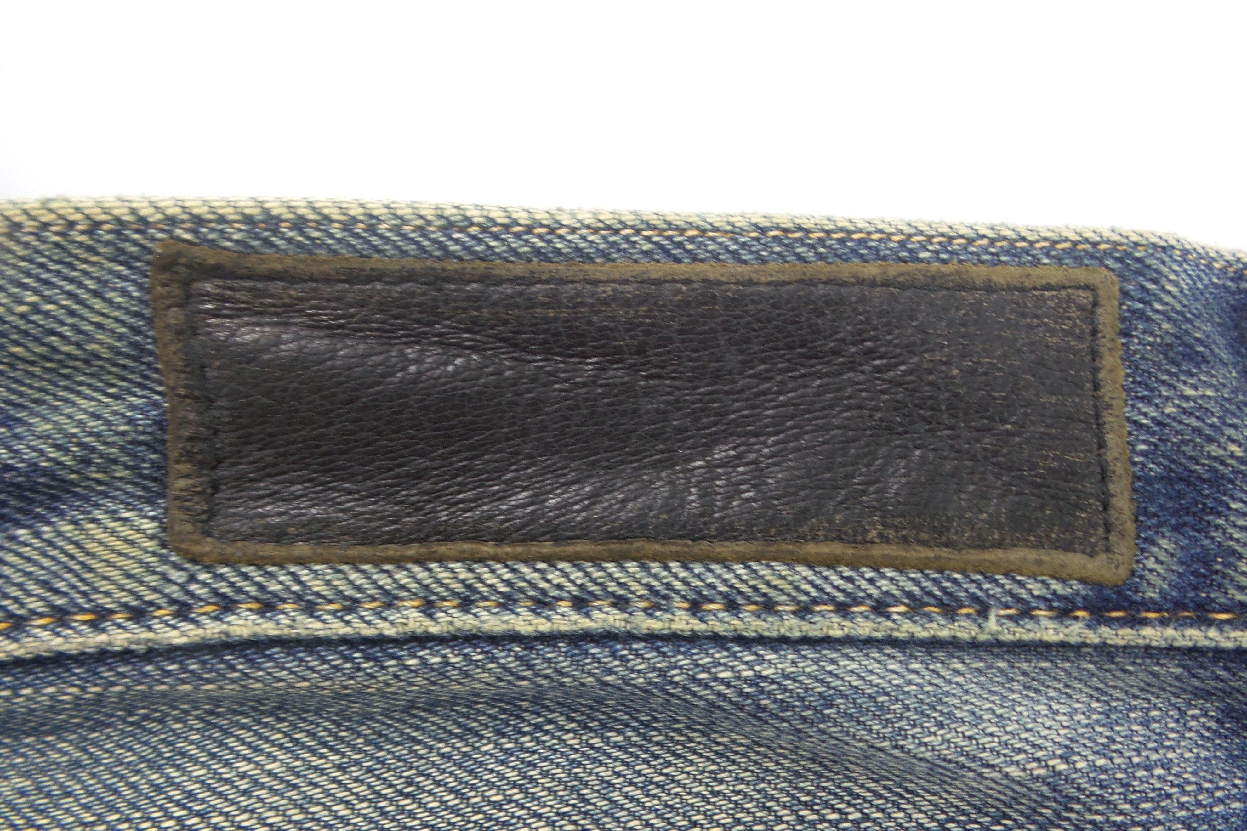 KURO DISTRESSED Blck By KURO Stonewashed Selvedge Jeans W17xL42.5 Size US 34 / EU 50 - 12 Thumbnail