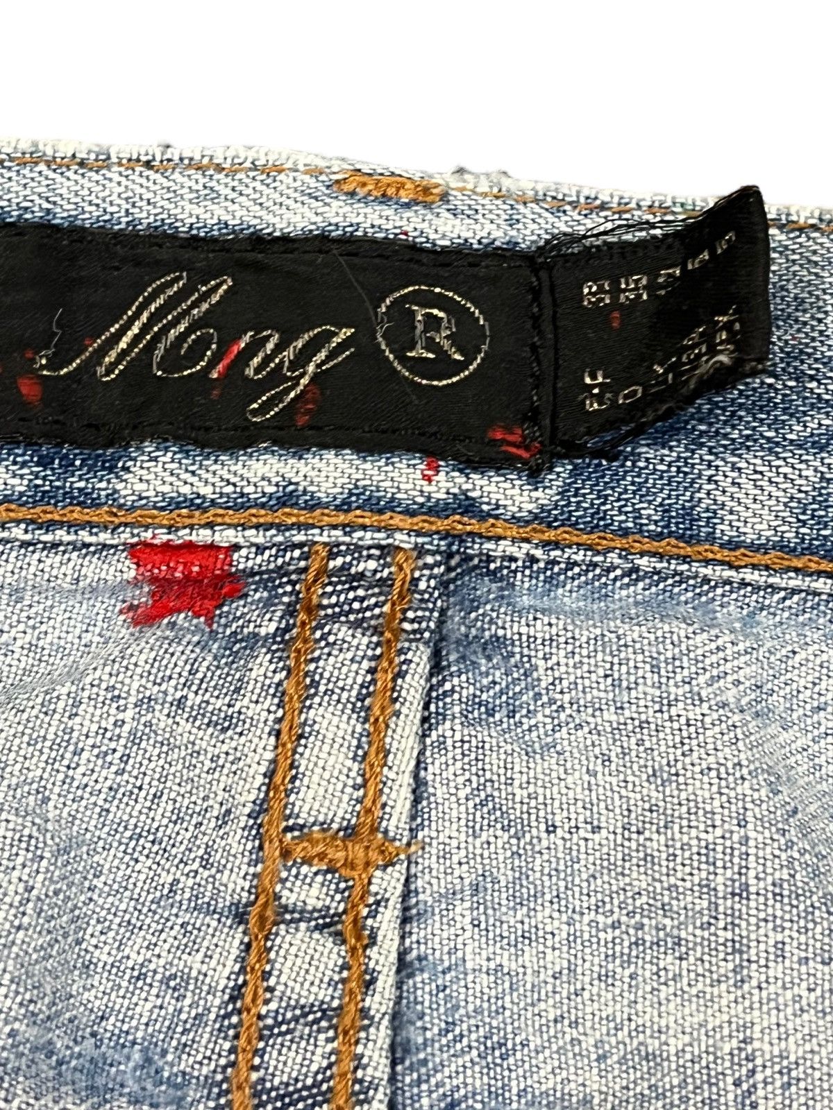 Mango Vintage Mng Flare Paint Splatter Denim Size US 29 - 4 Thumbnail