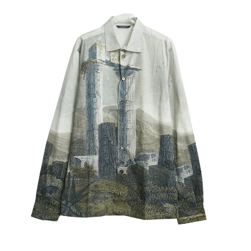 Dolce & Gabbana Roman Ruins print long sleeve shirt 41 Size US L / EU 52-54 / 3 - 1 Thumbnail