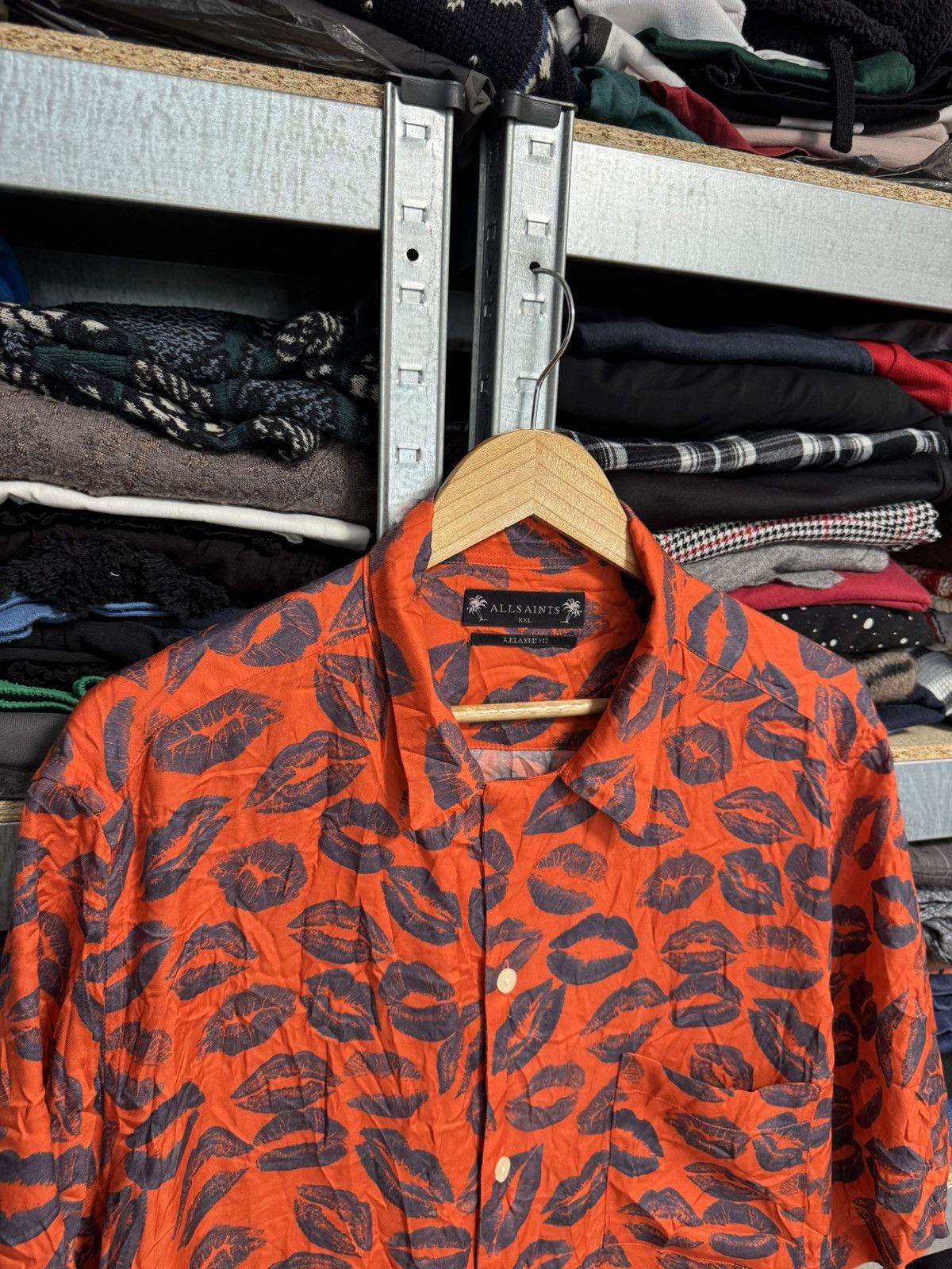 Allsaints Allsaints Hawaiian Kiss Shirt Short Sleeve Relaxed Button Size US XXL / EU 58 / 5 - 2 Thumbnail