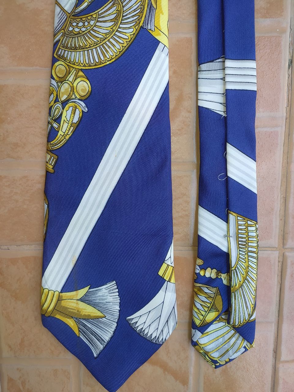 Hermes HERMES SILK EGYPT SCARAB TIE Size ONE SIZE - 2 Thumbnail