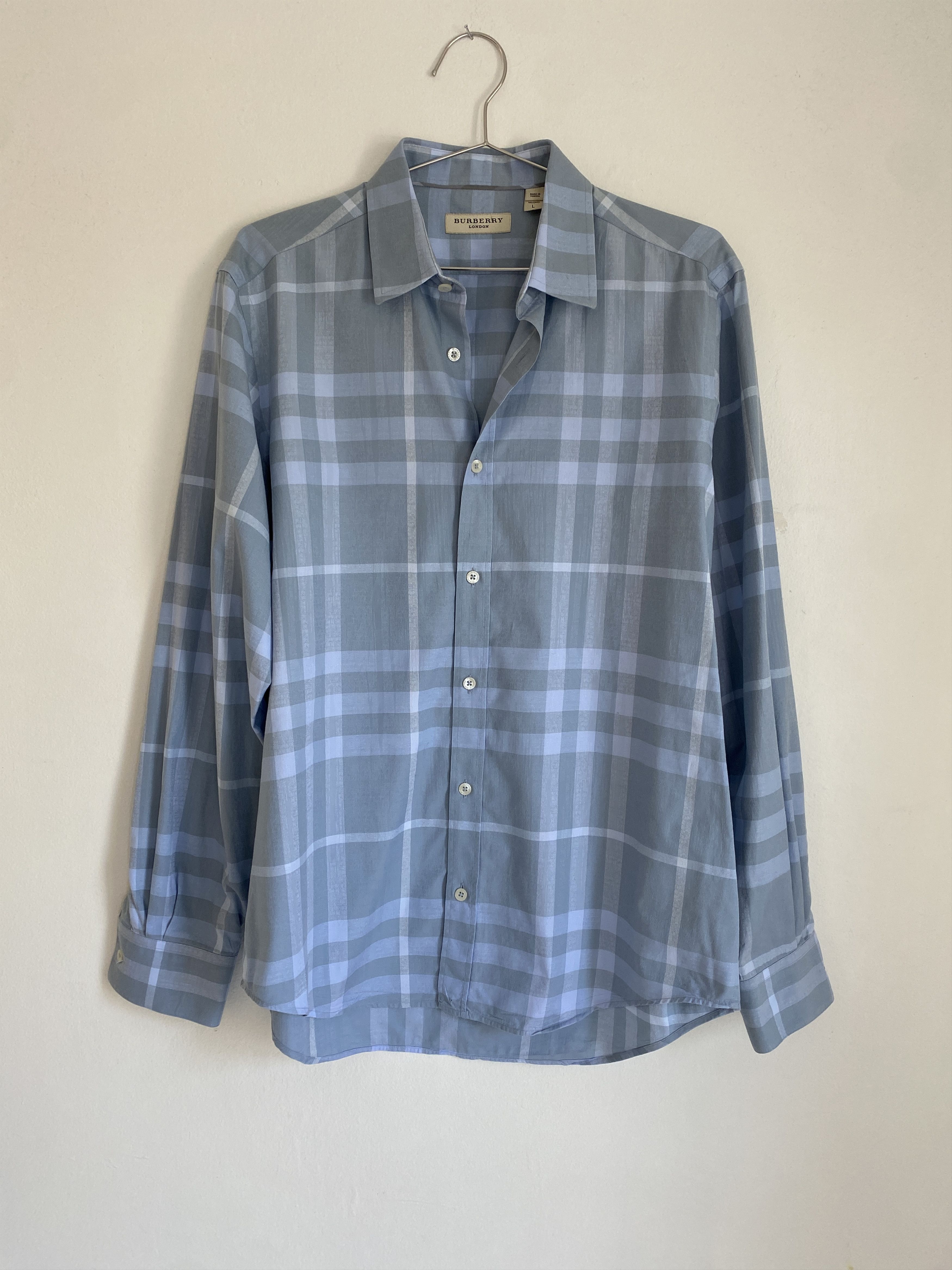 Burberry Burberry Plaid blue shirt Size US L / EU 52-54 / 3 - 1 Thumbnail