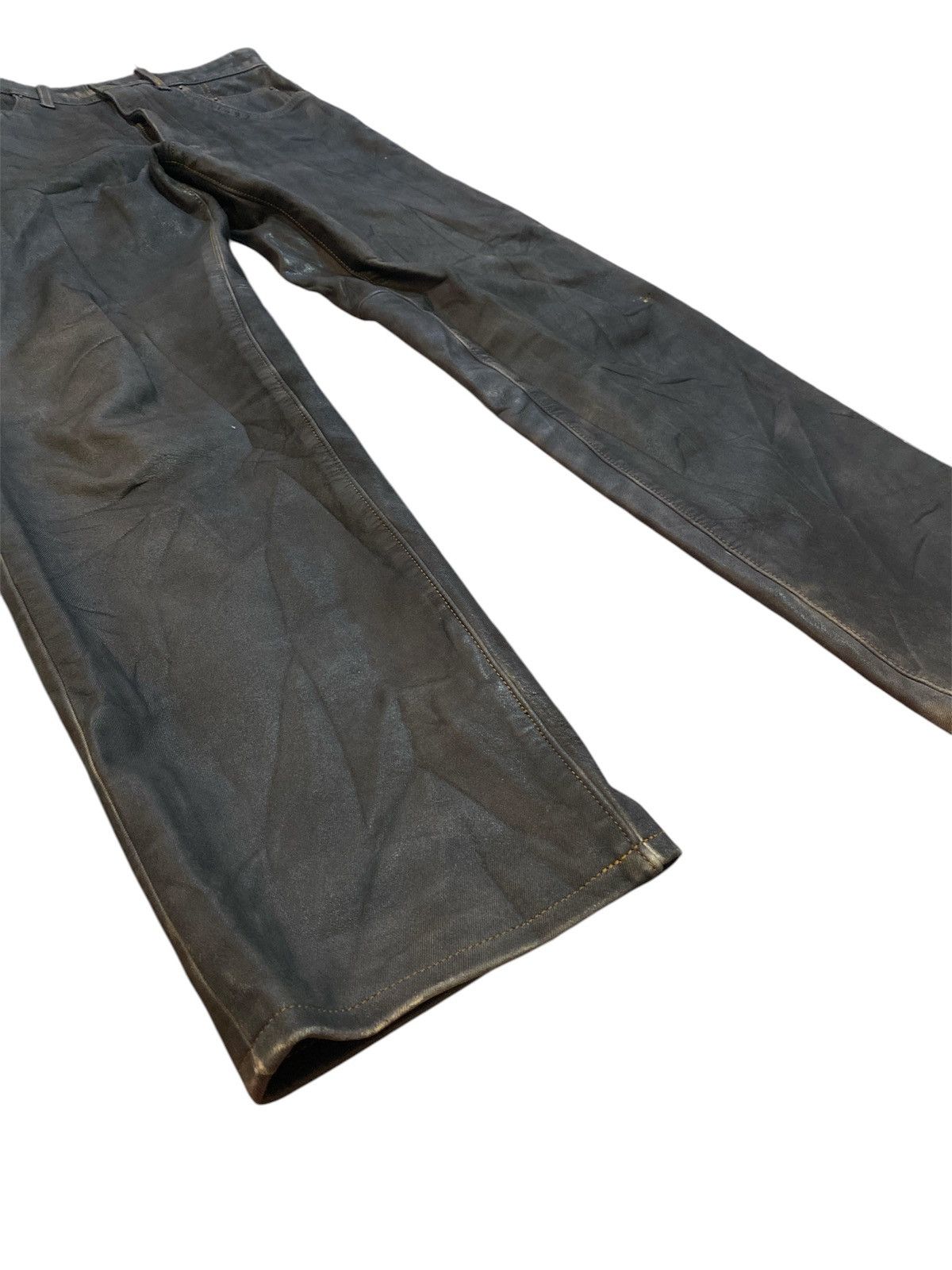 Japanese Brand × Leather × Vintage Vintage Explorer Riding Jeans Leather Lot 7278 Made Japan Size US 32 / EU 48 - 3 Thumbnail
