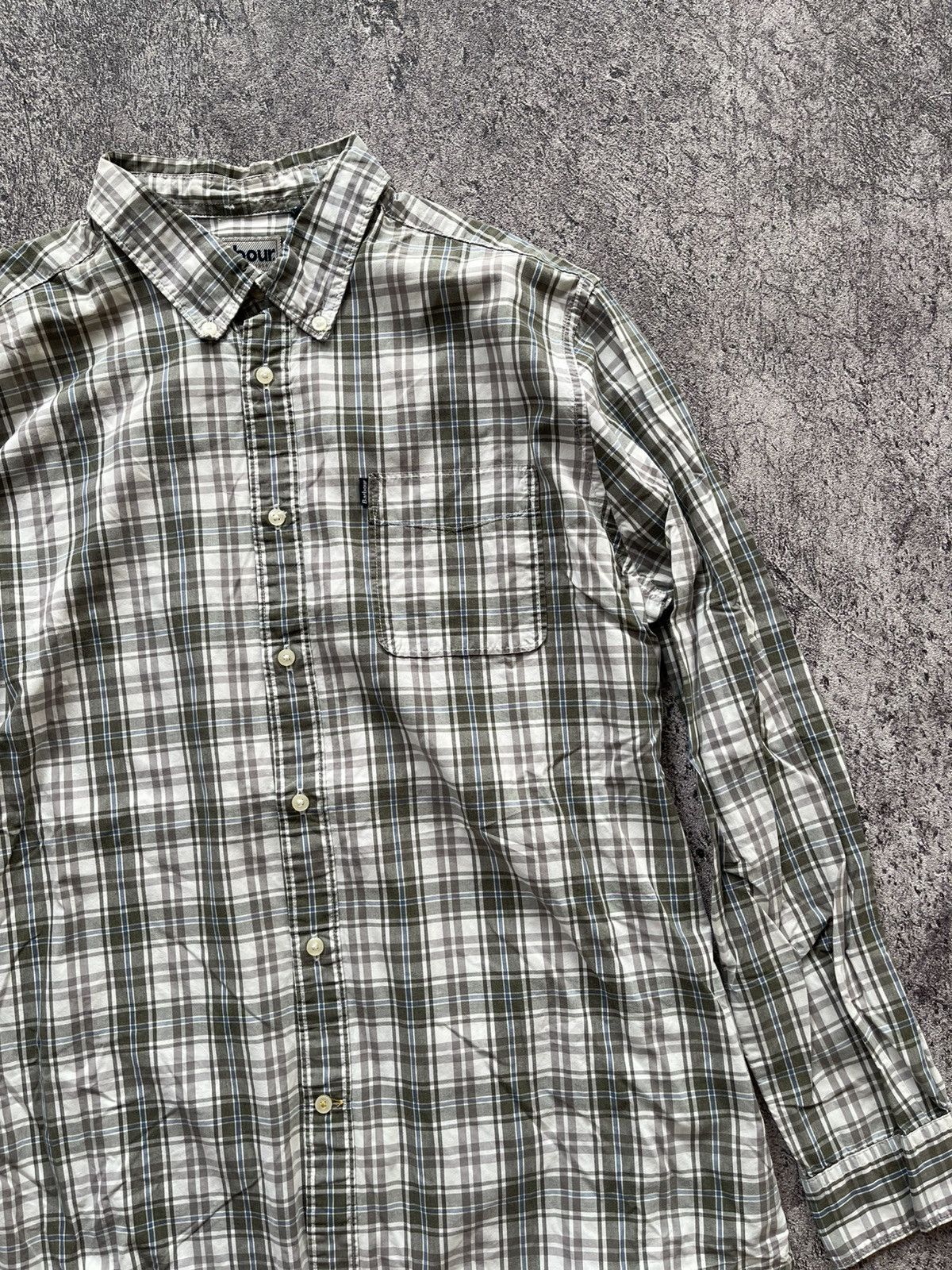 Japanese Brand BARBOUR PLAID LONG SHIRT Size US L / EU 52-54 / 3 - 4 Thumbnail