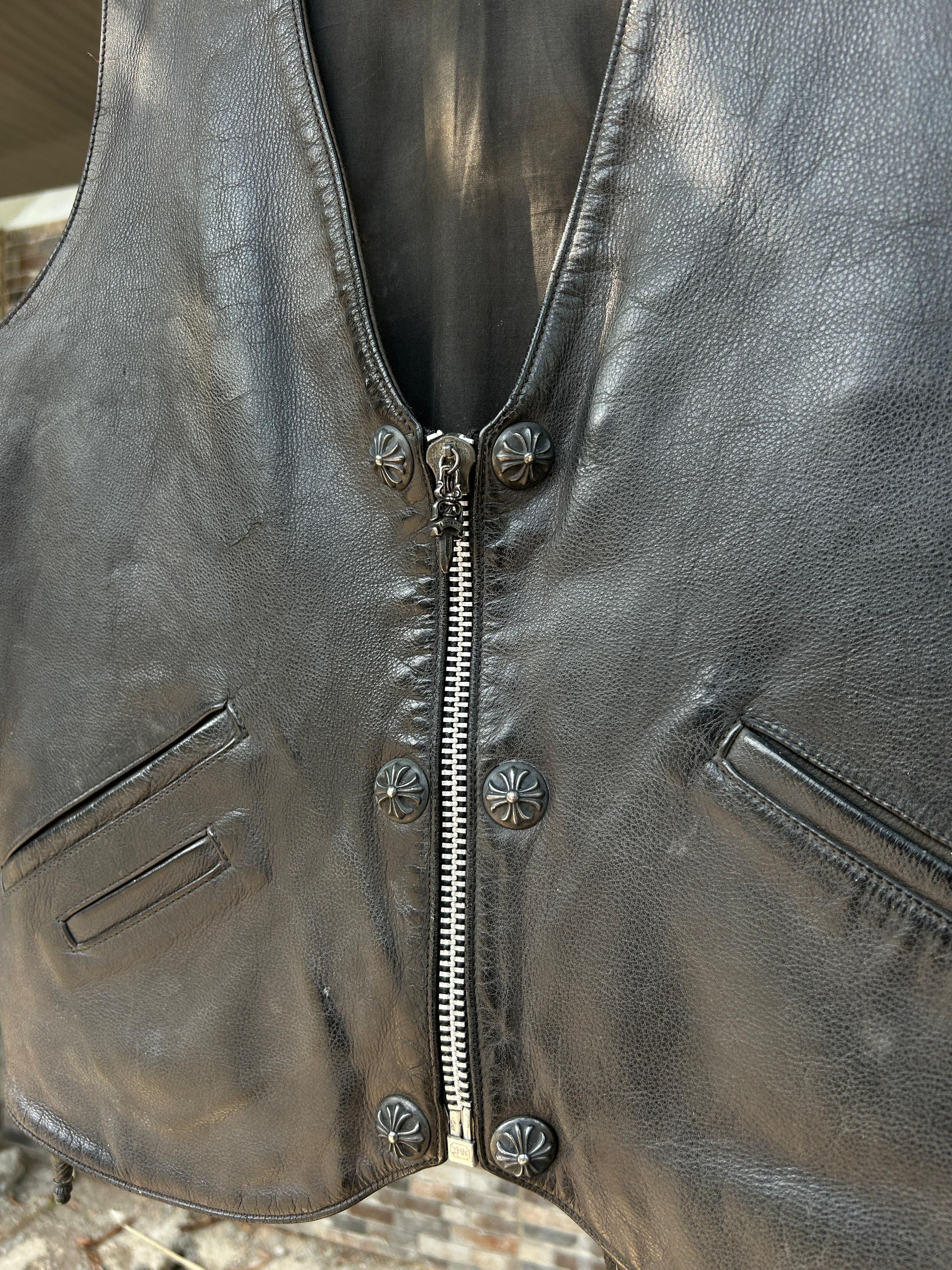 Chrome Hearts × Vintage Delete Today ❗ Chrome Hearts Fleur De Lis Leather Jacket Size US XL / EU 56 / 4 - 9 Thumbnail