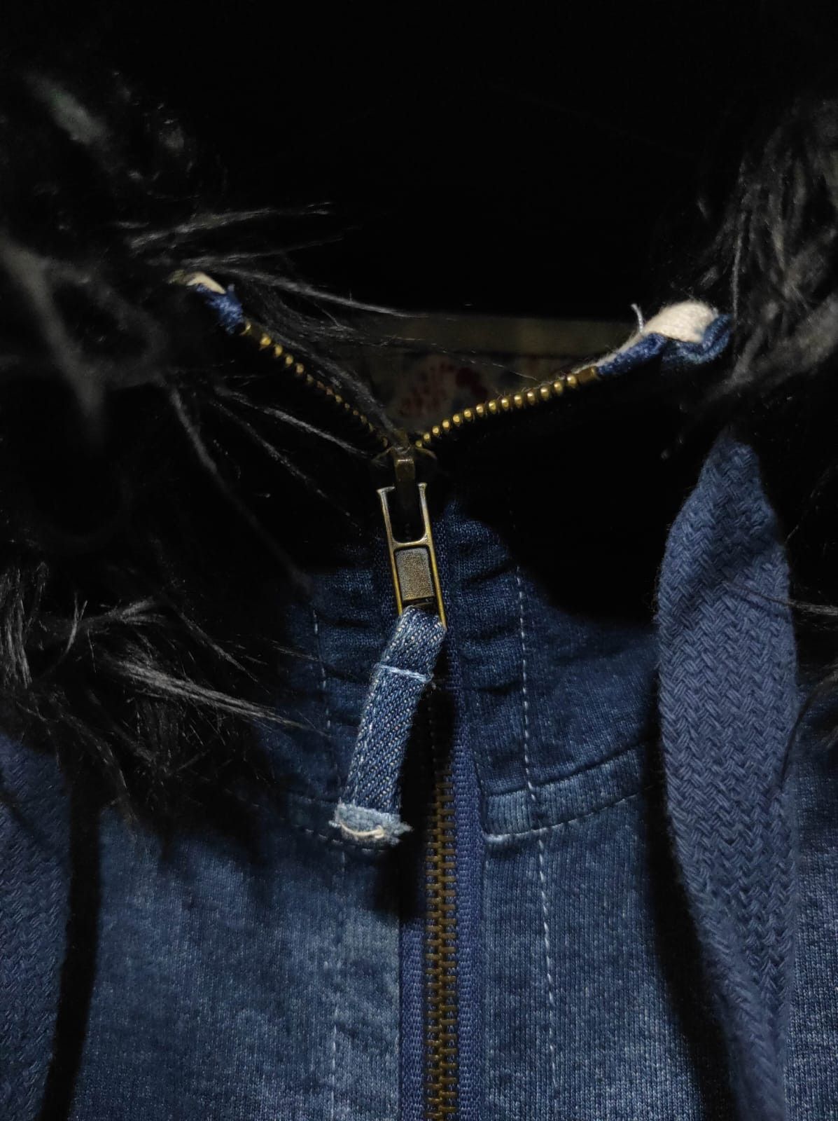 Japanese Brand Une Brise denim wash zip fur hoodie ifsix LGB vkei style Size US M / EU 48-50 / 2 - 7 Thumbnail