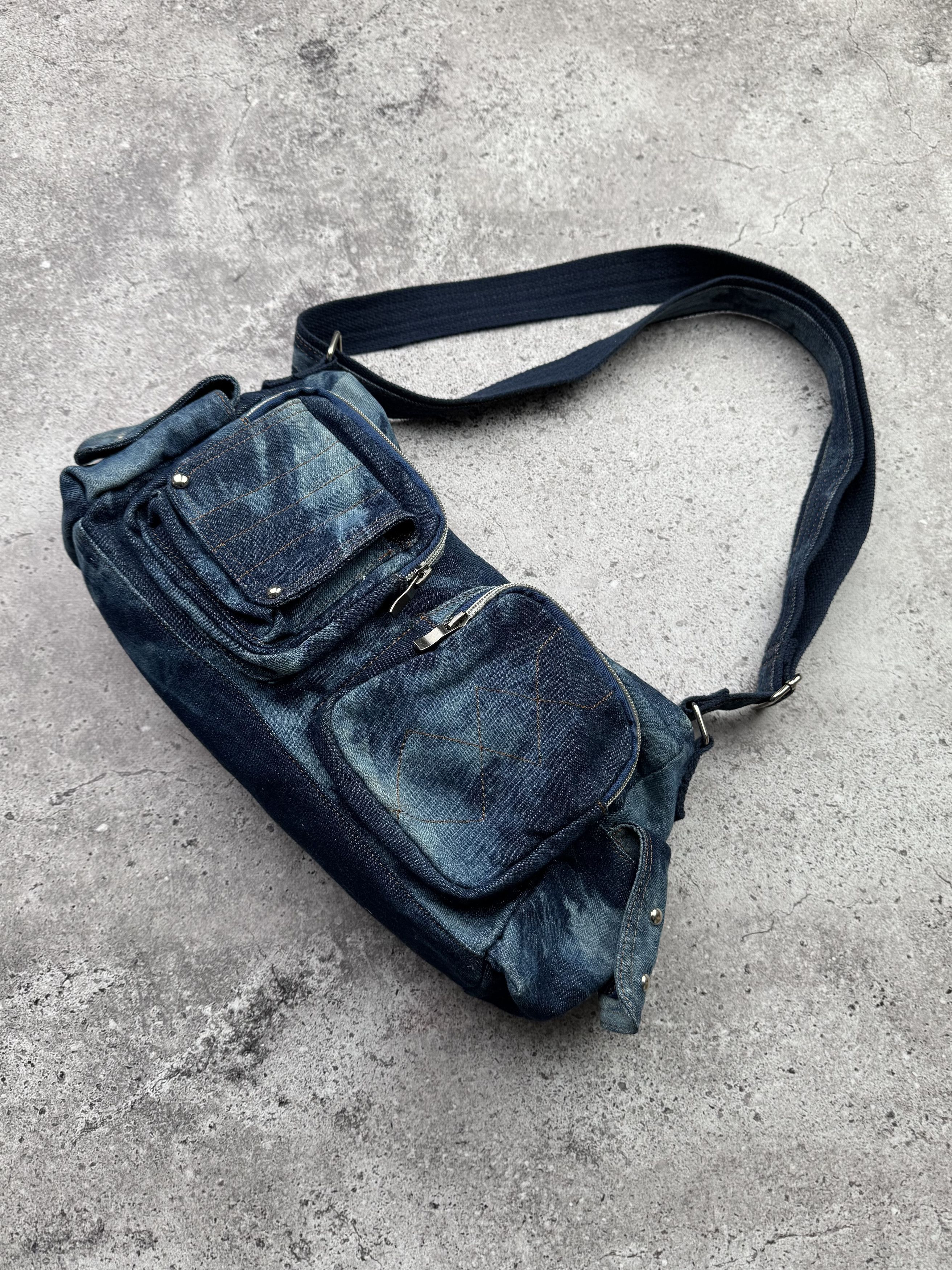 Vintage Vintage Faded Denim Handle Bag C278(V553) Size ONE SIZE - 1 Thumbnail