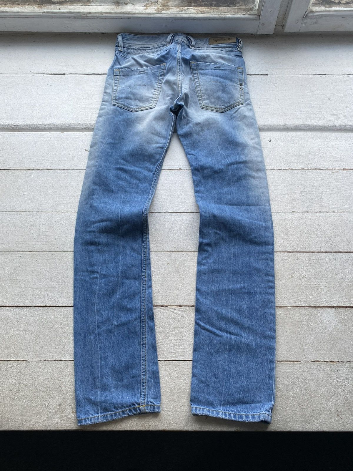 Diesel Luxury 00s Vntg Diesel Belther Slim Straight Jeans W27 Y2K Size 29" - 8 Thumbnail