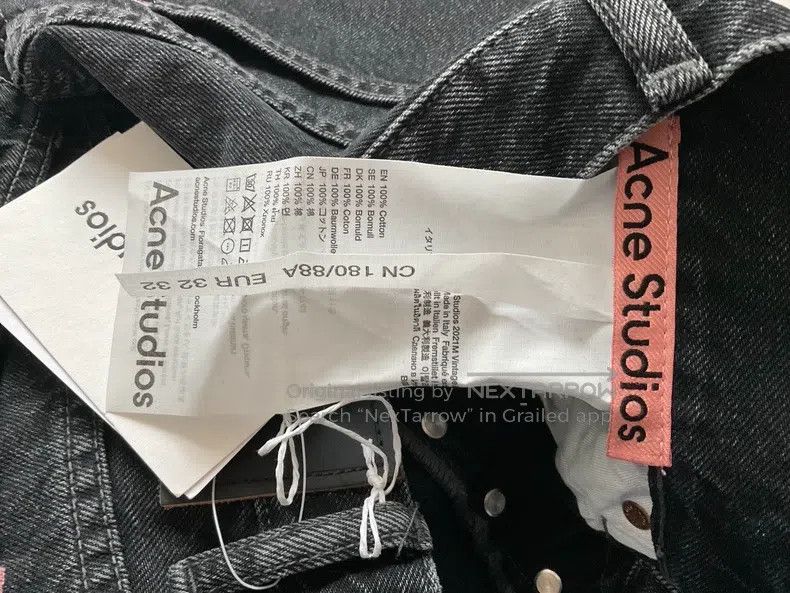 Acne Studios Acne Studios Washed Black Distressed Straight Bootcut Jean Size US 31 - 3 Thumbnail