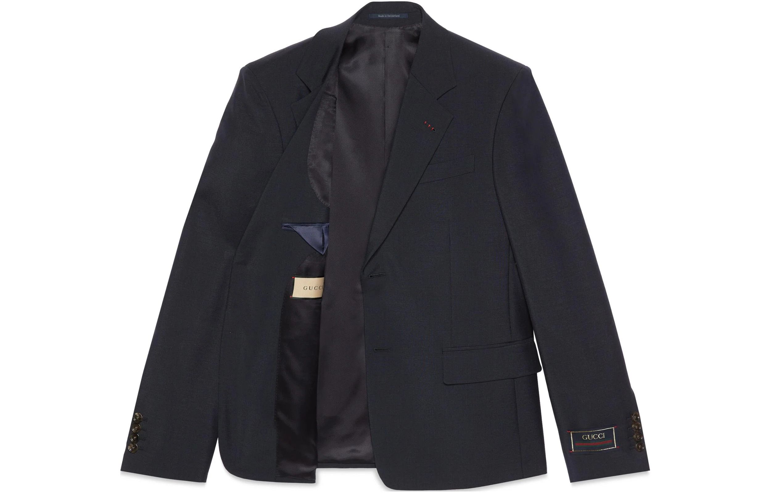 Gucci o1mt1gz0325 Wool Mohair Formal Suit in Navy Size US L / EU 52-54 / 3 - 2 Thumbnail