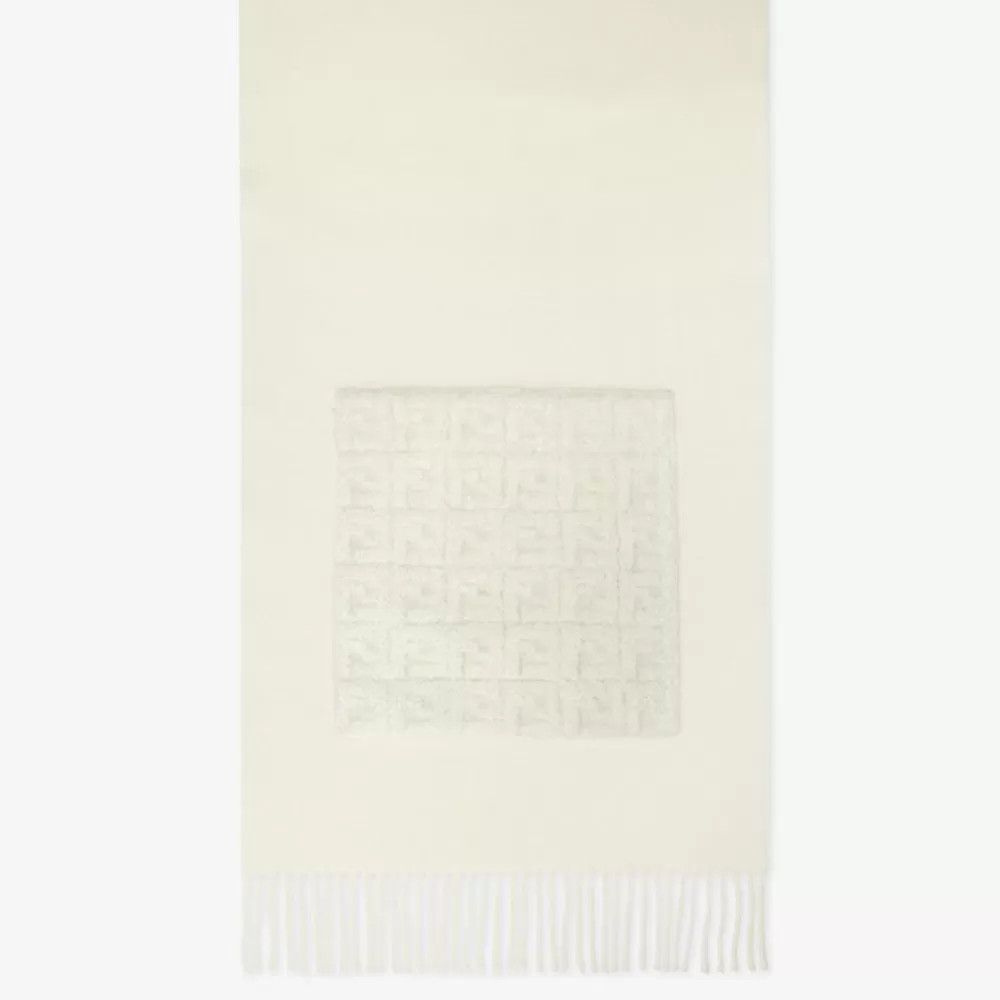 Fendi o1s1wg111224 Size: OS / Hood Scarf in White Size ONE SIZE - 1 Thumbnail
