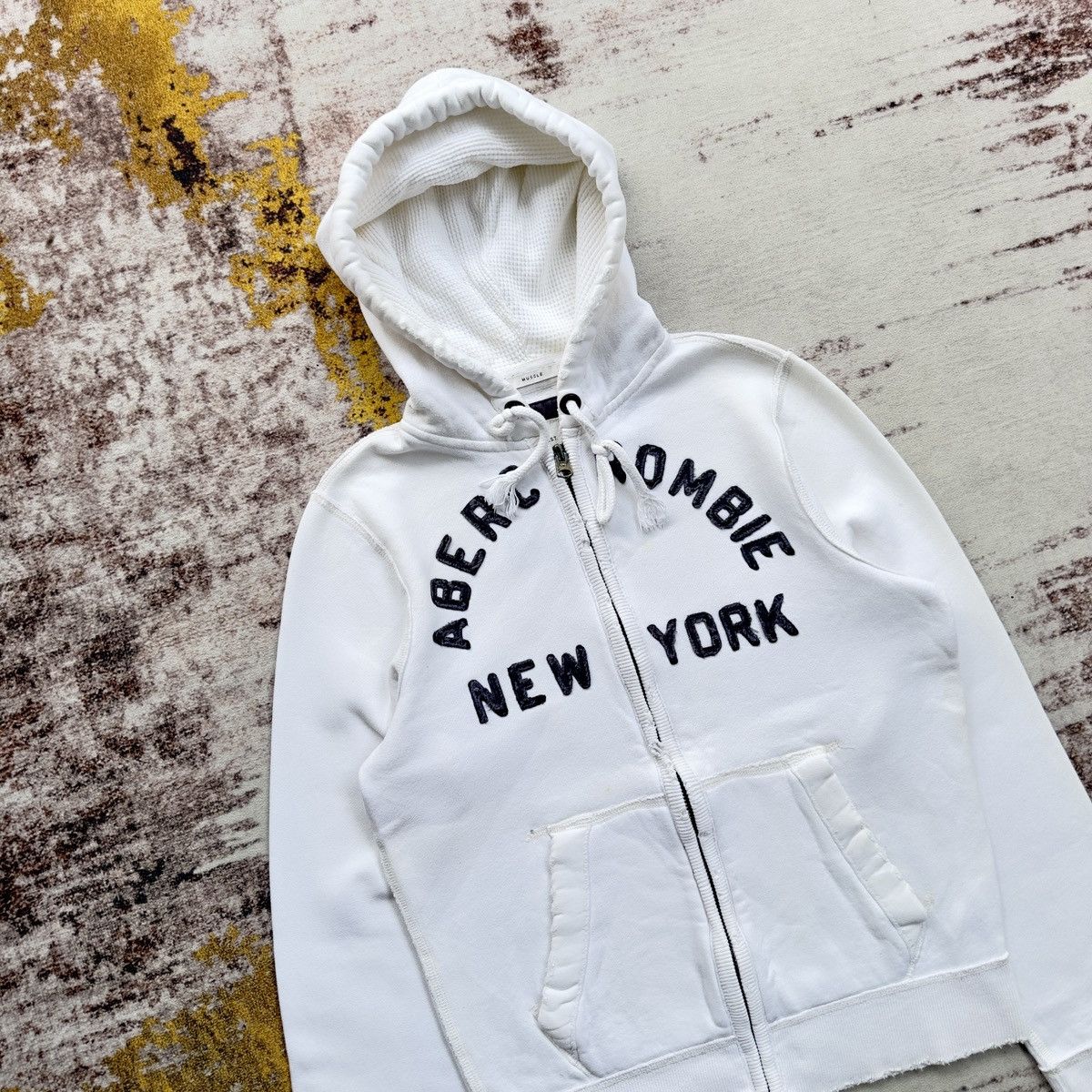 Abercrombie & Fitch RARE DISTRESSED ABERCROMBIE & FITCH SPELLOUT Size US S / EU 44-46 / 1 - 3 Thumbnail
